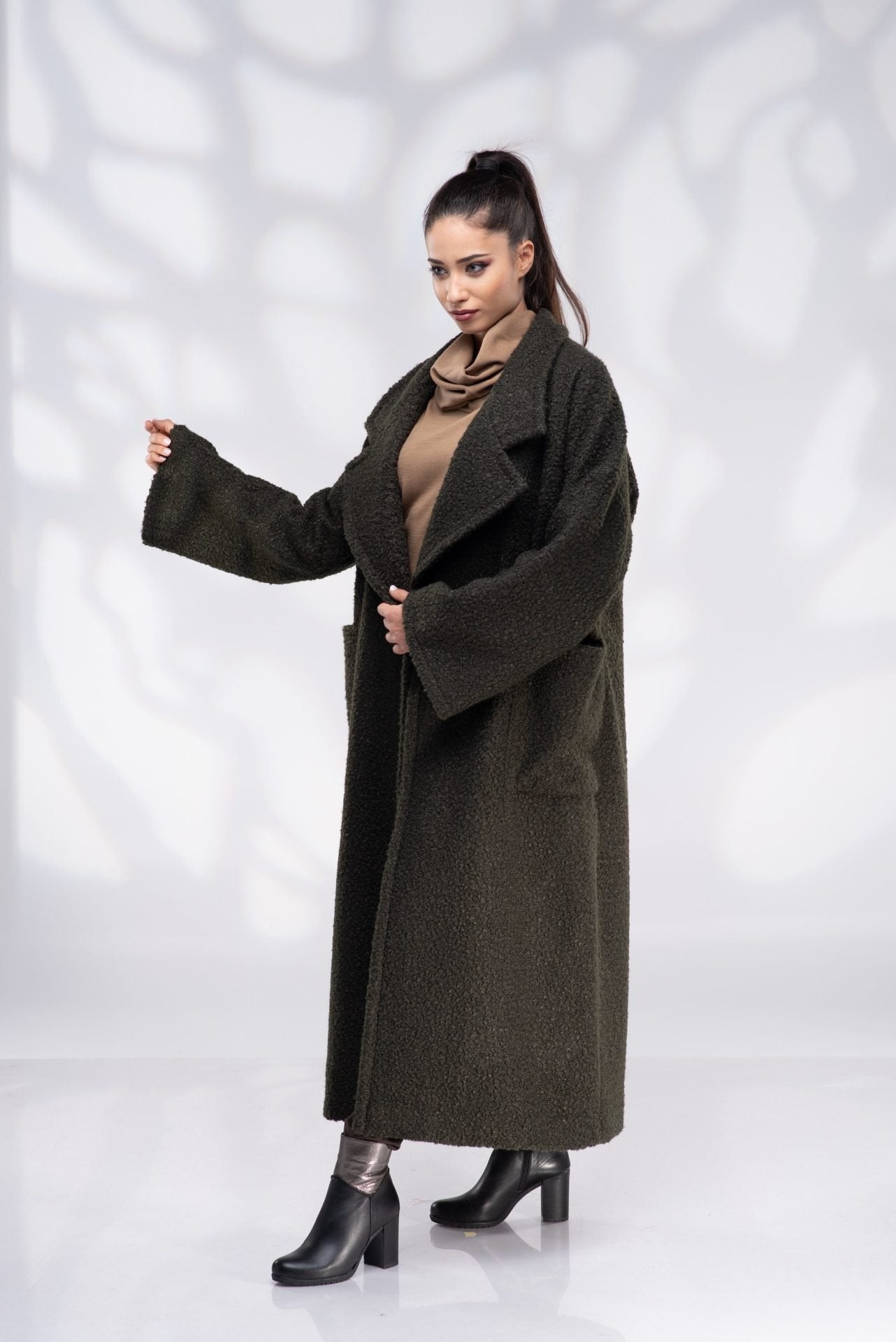 Oversized Wool Plus Size Coat