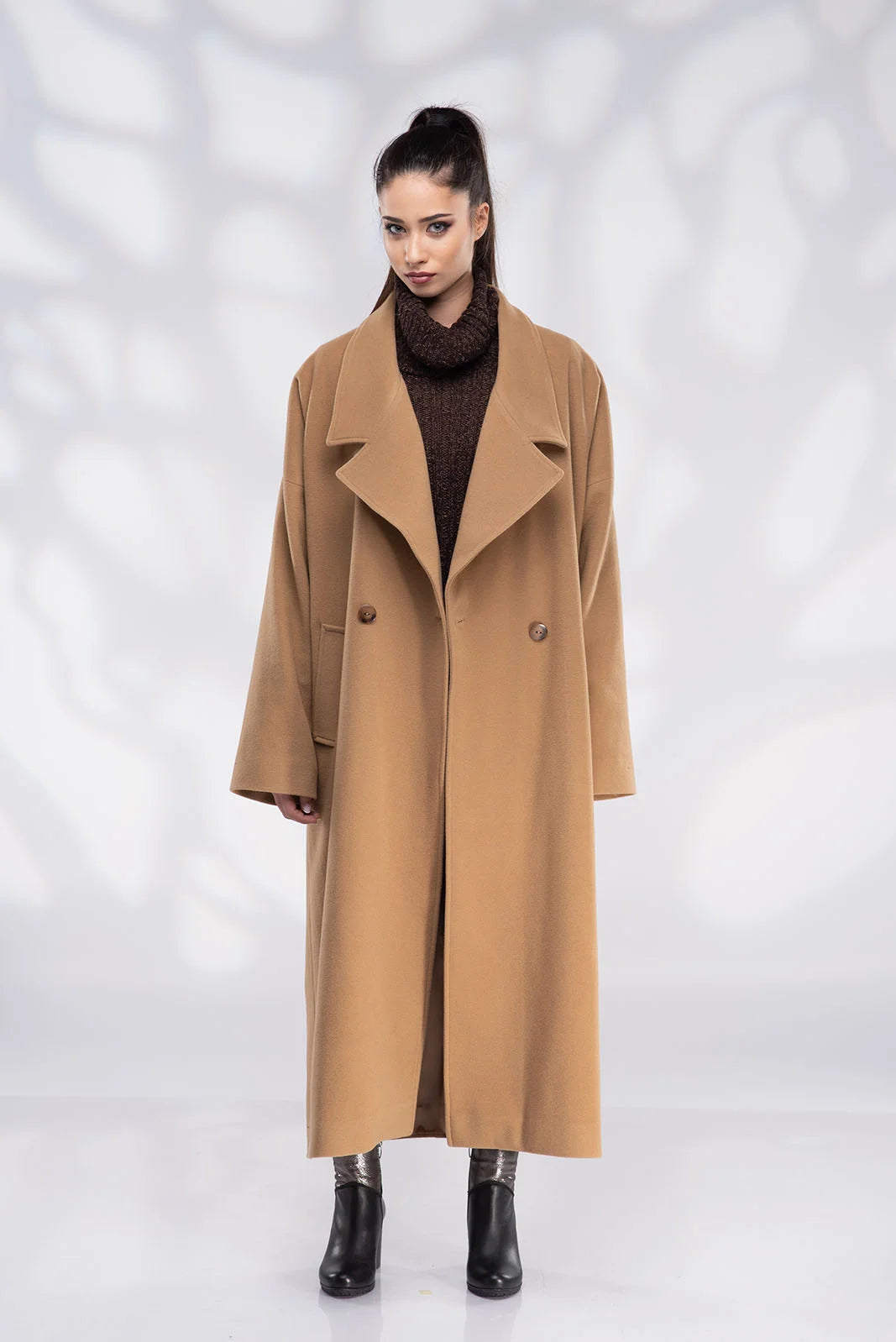 Camel Wool Coat - Winter Oversized