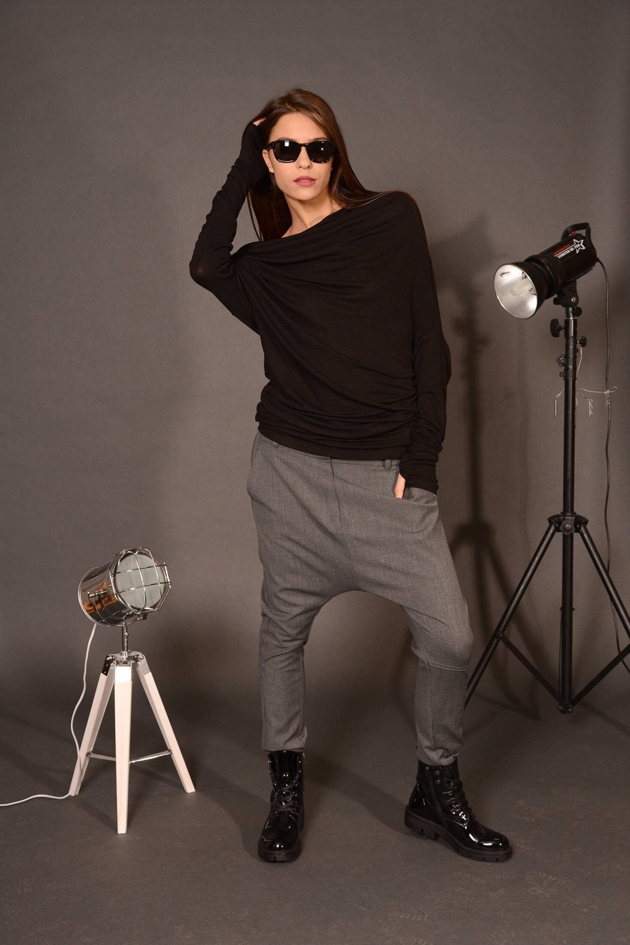 Off Shoulder Winter Wool Blouse Sweater