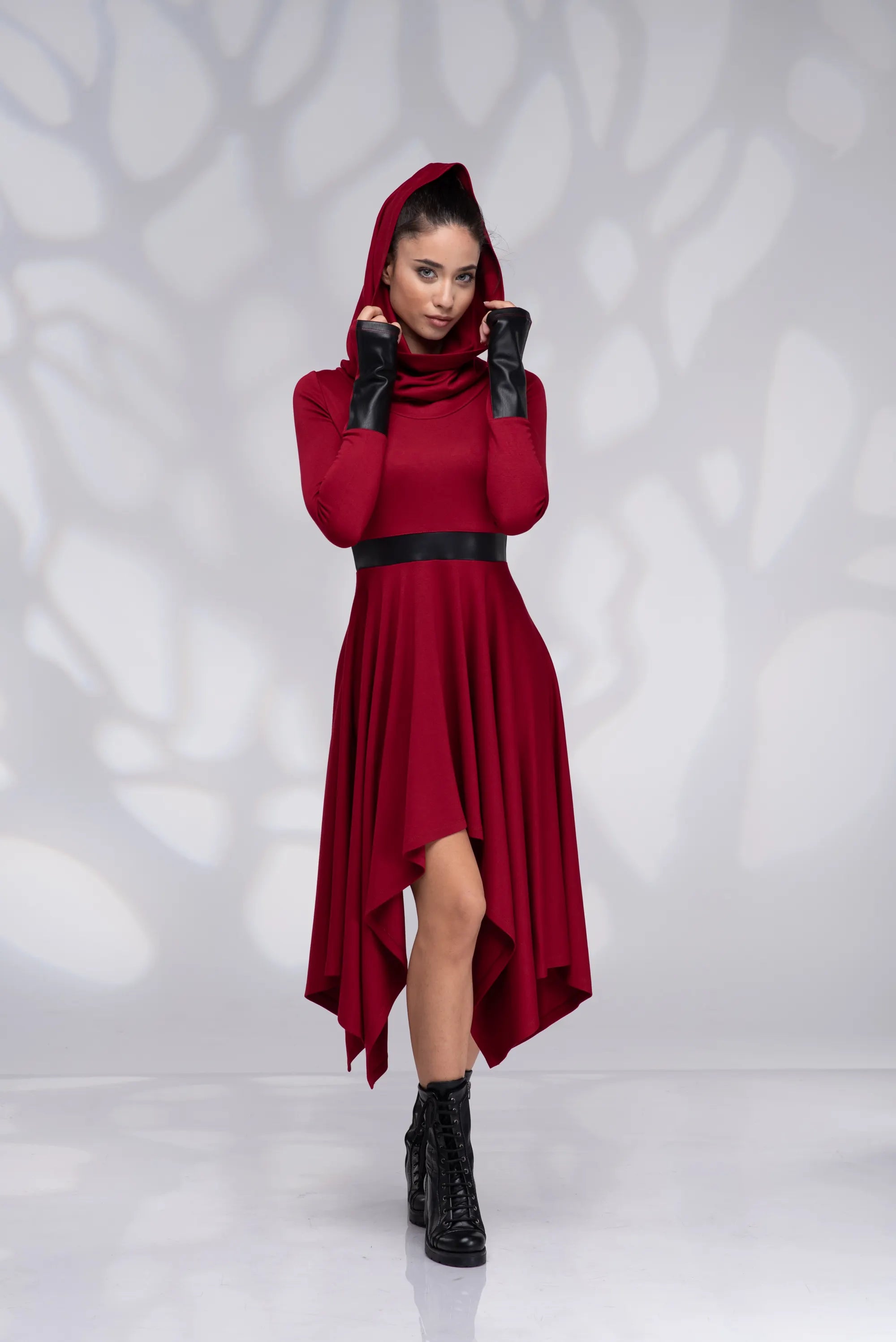Winter Wool Pixie Hooded Dress-Danellys-4.webp