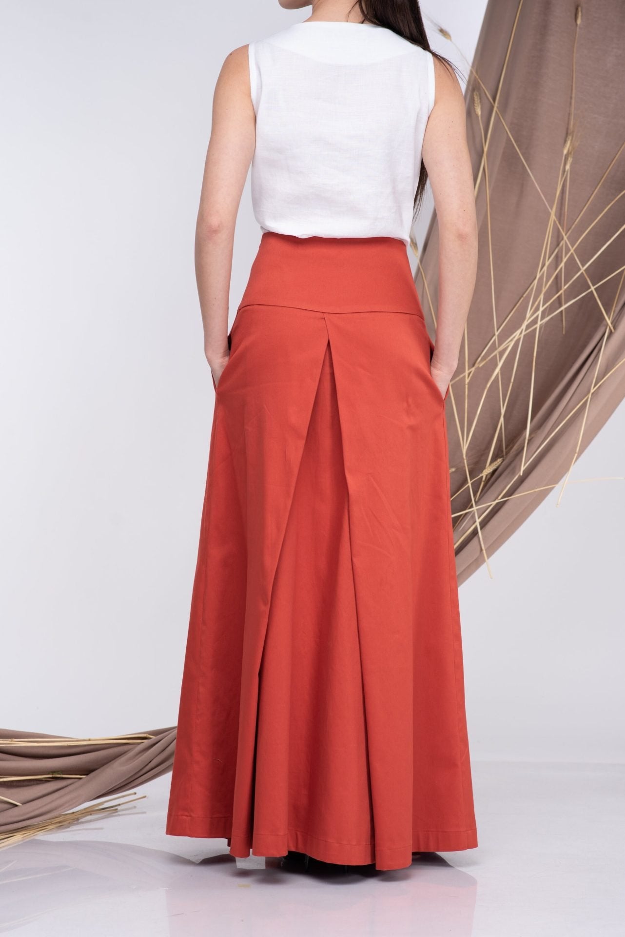 Long Maxi High Waisted Summer Skirt