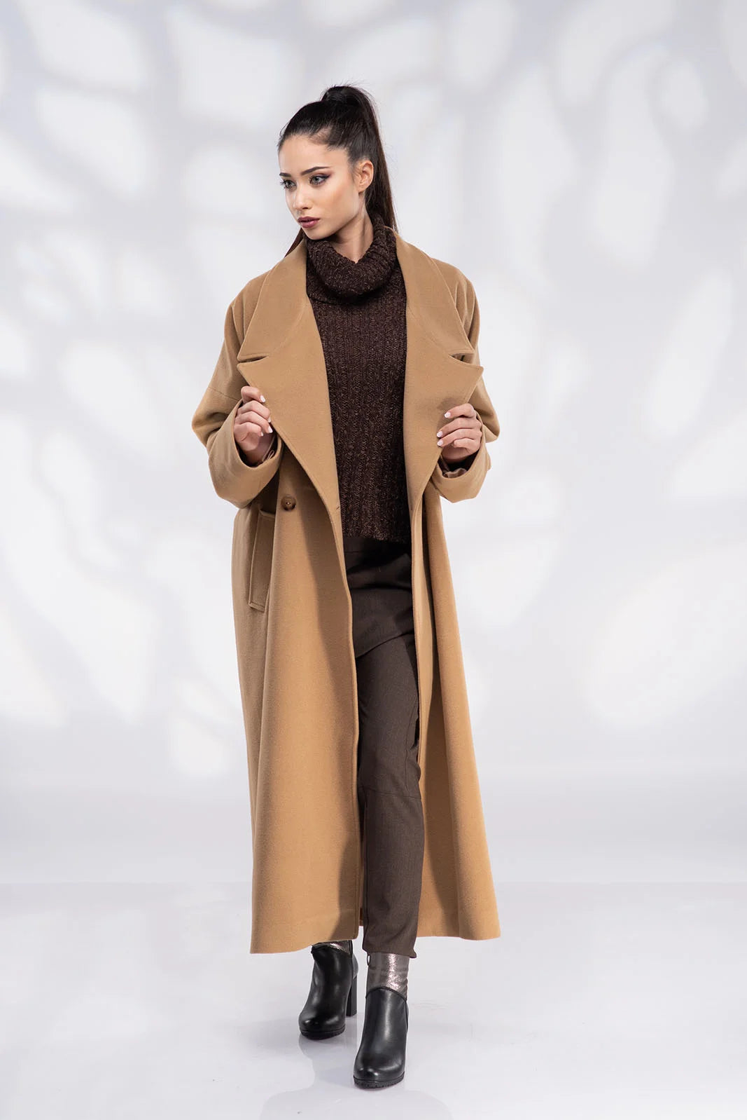 Camel Wool Coat - Winter Oversized