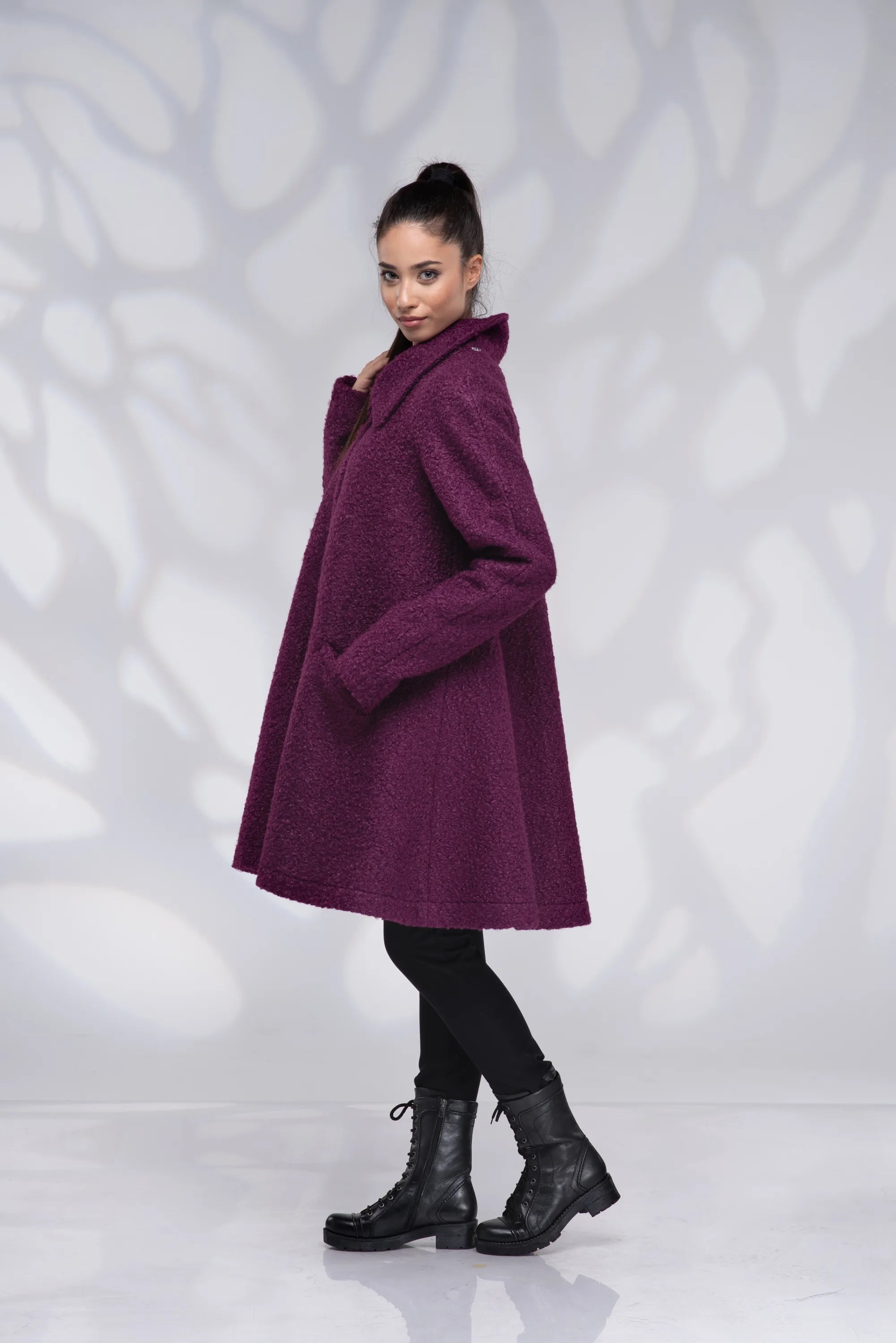 Wool Swing Short Coat-Danellys-5.webp