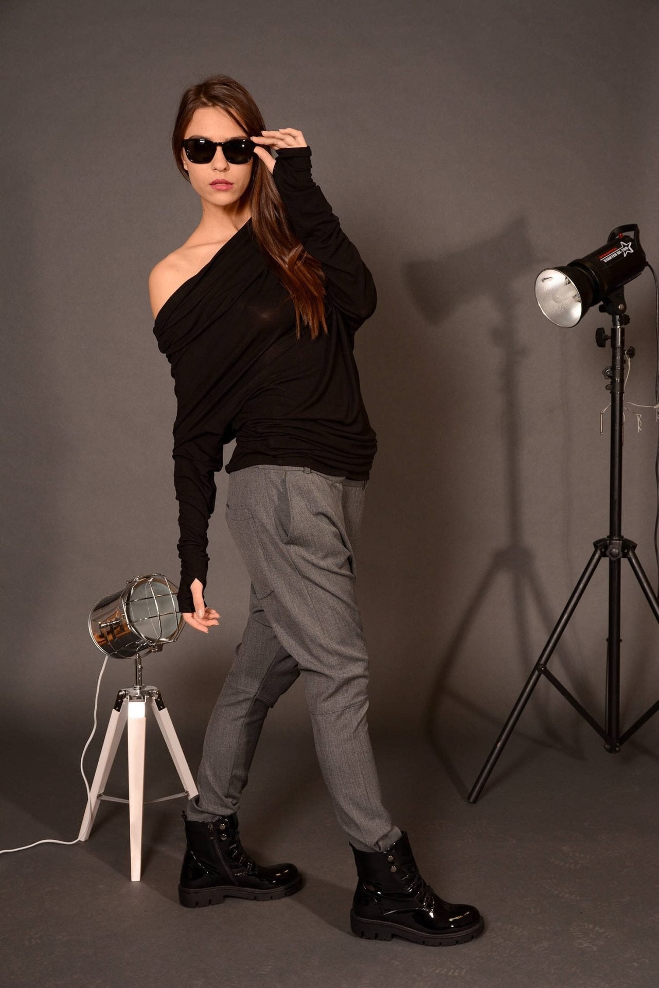 Off Shoulder Winter Wool Blouse Sweater