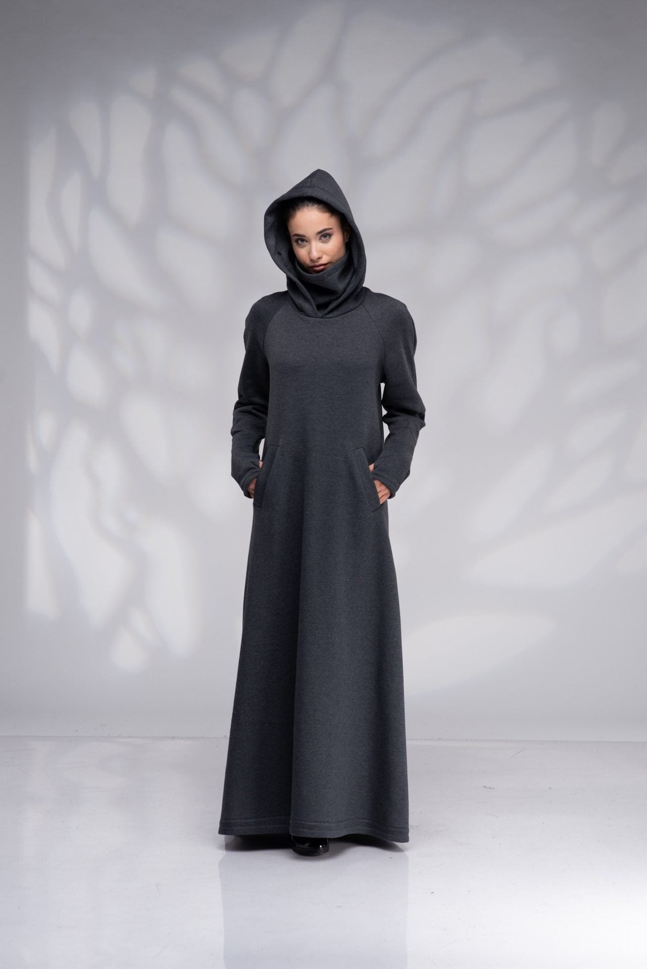 Long Maxi Winter Turtleneck Sweatshirt Dress