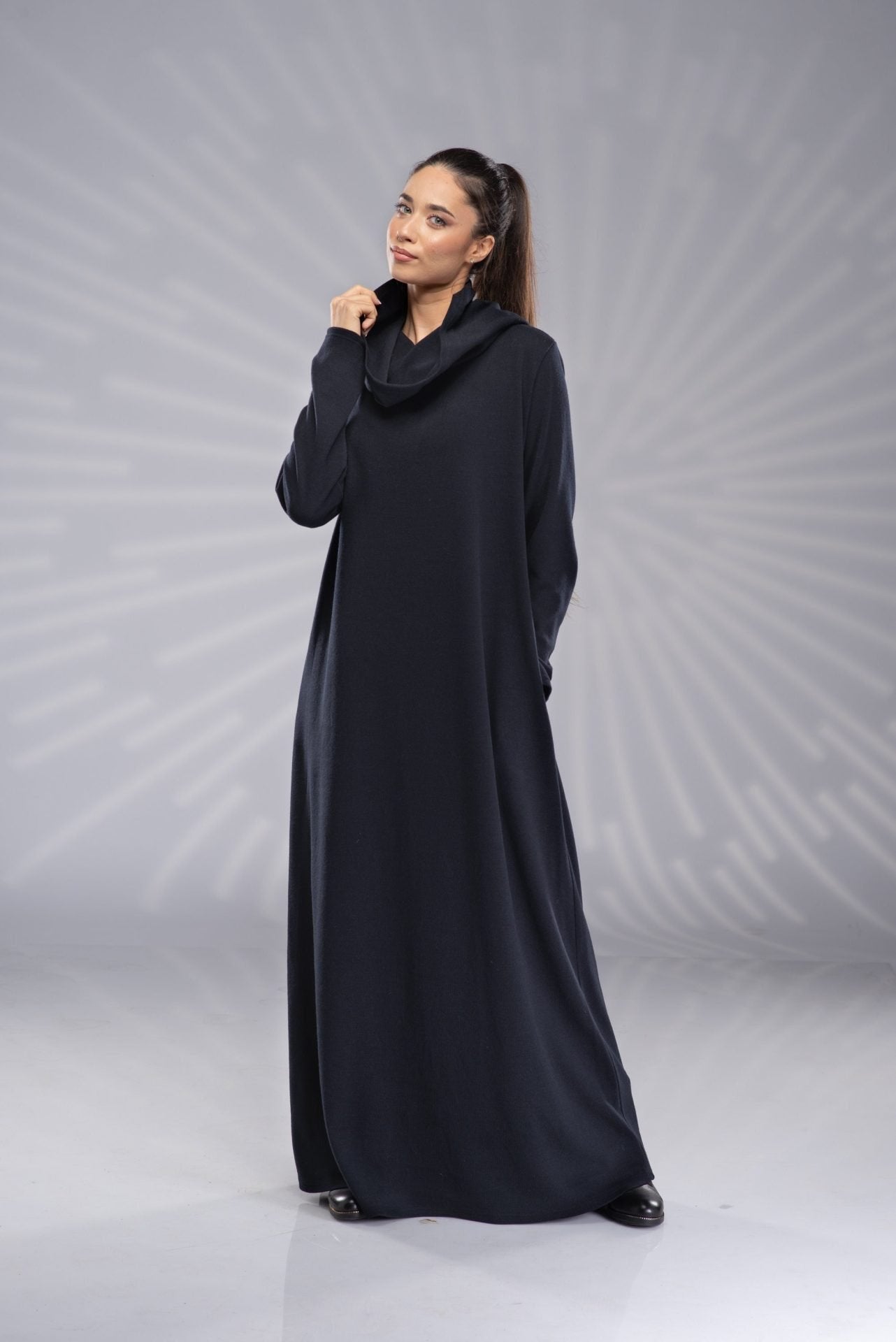 Maxi Long Winter Knitted Turtleneck Dress