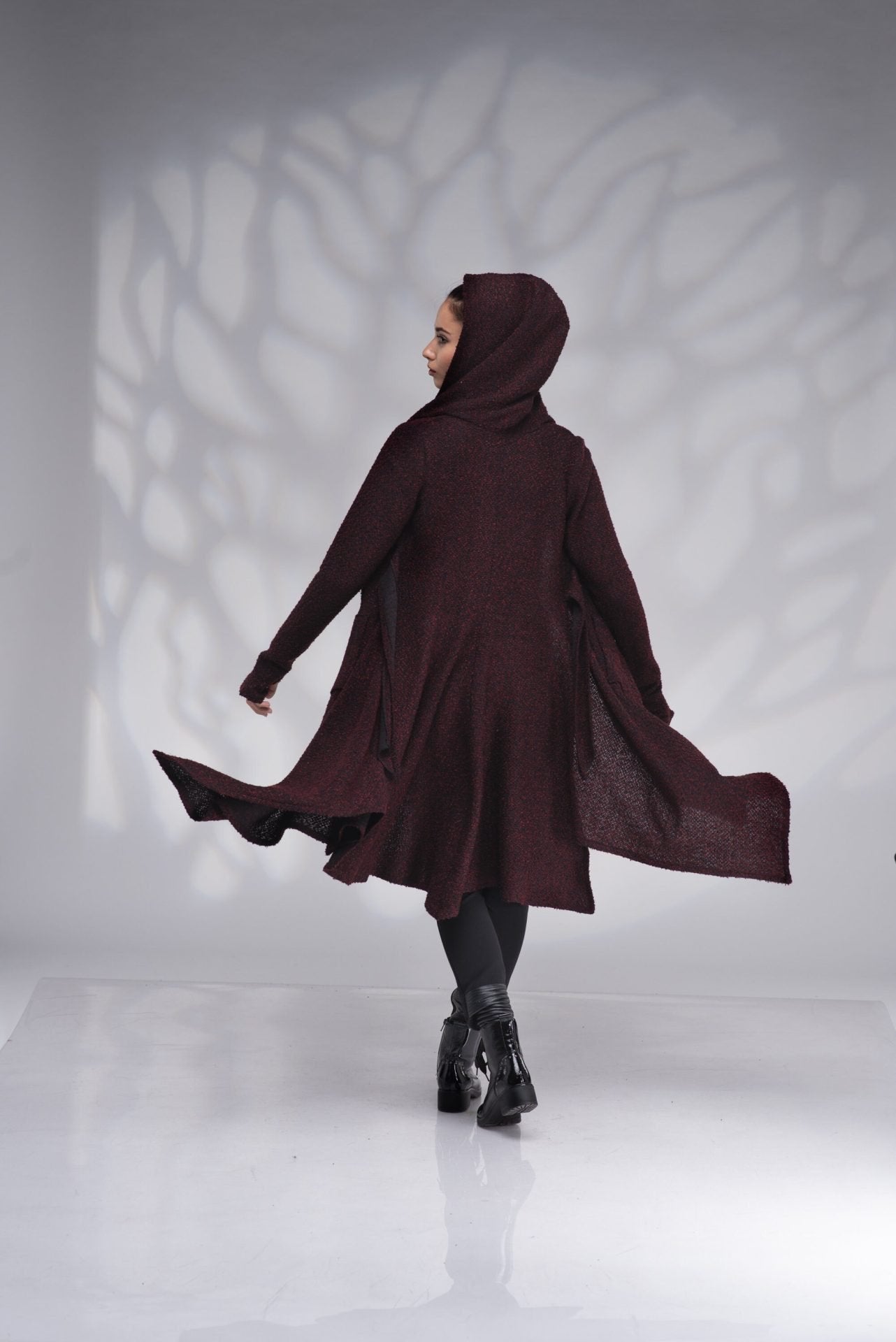 Winter Cloak with Hood Gothic Jacket Hooded Cape