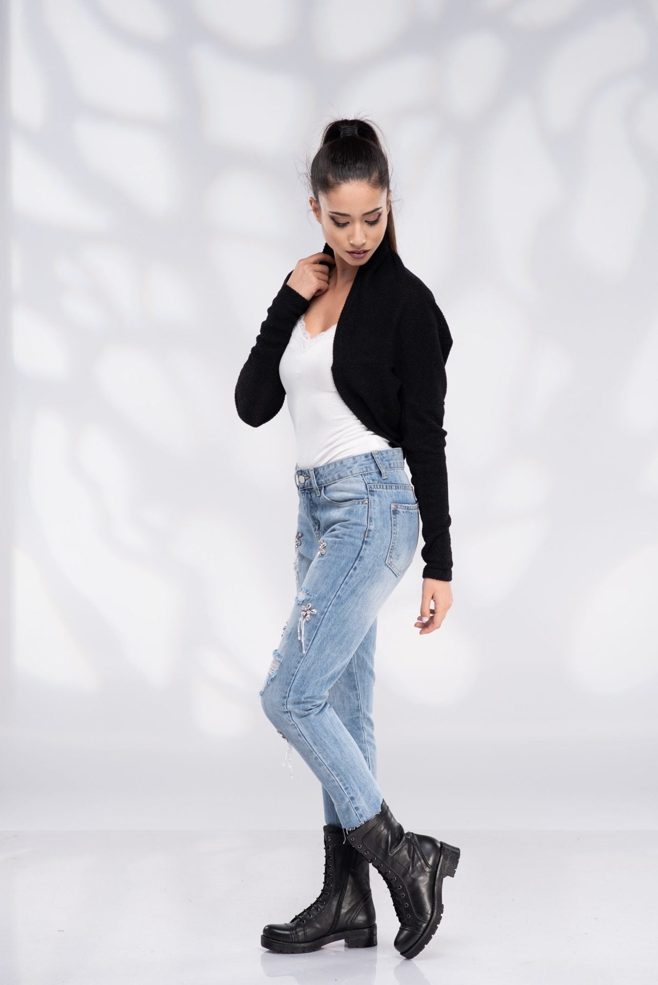 Black Bridal Bolero Shrug