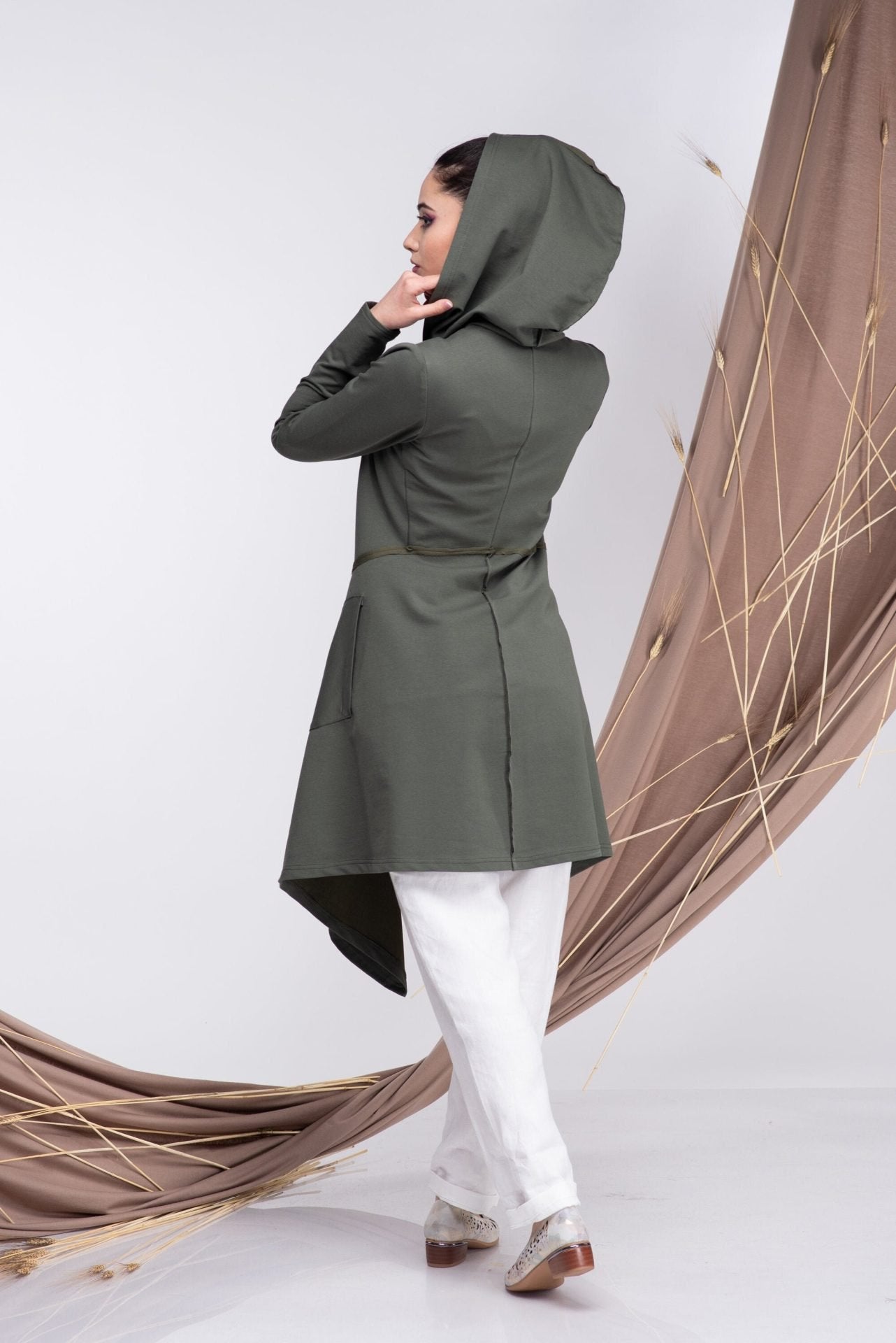 Khaki Elven Pixie Hoodie Jacket