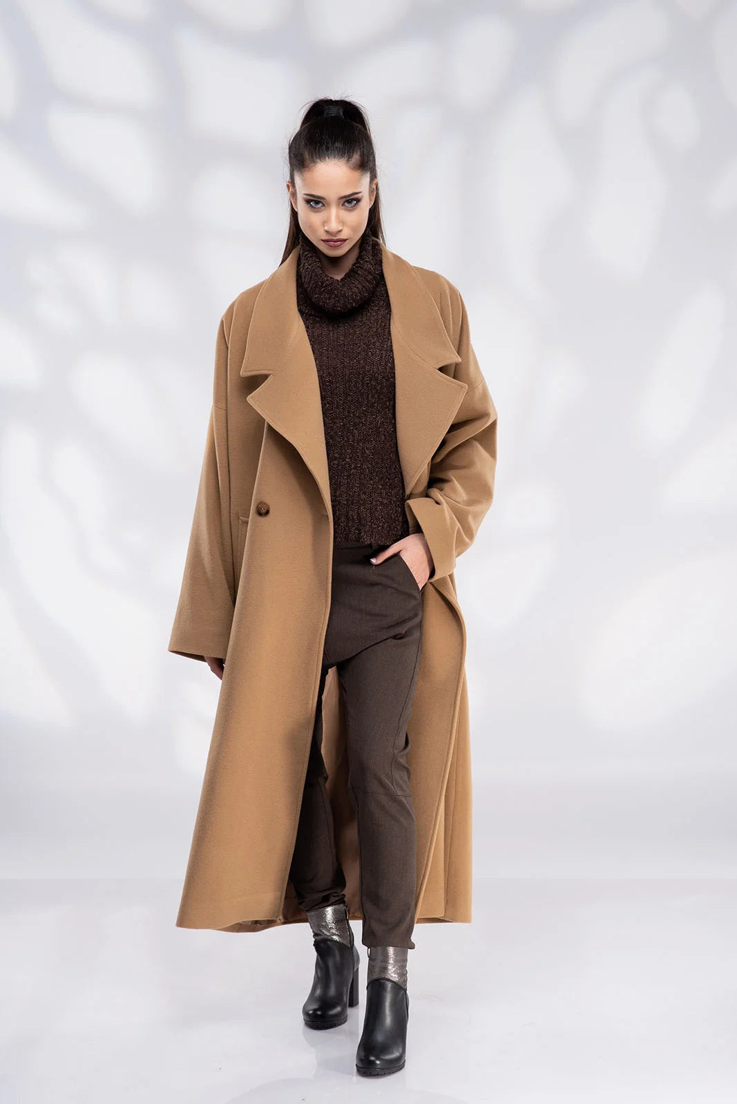 Camel Wool Coat - Winter Oversized