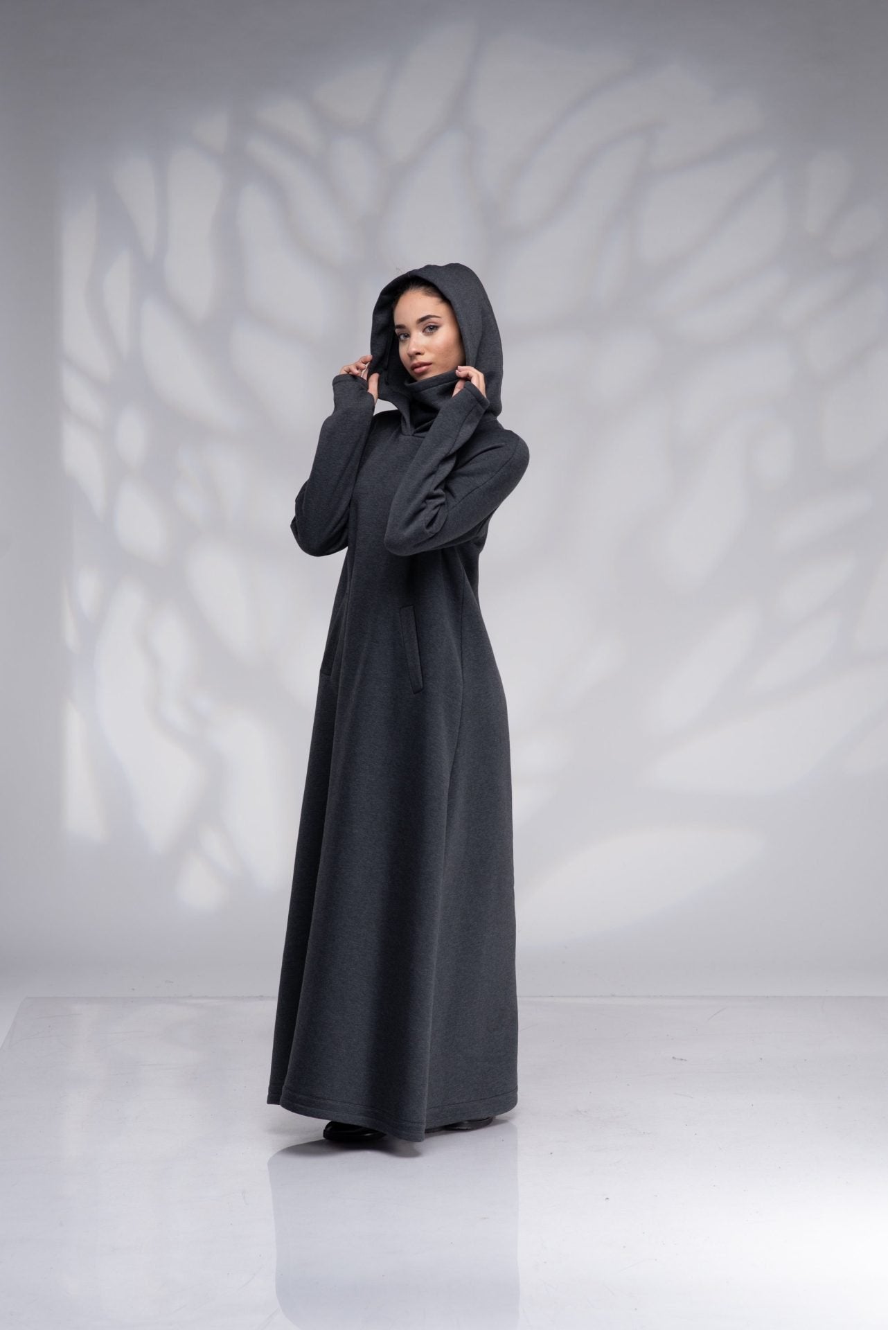 Long Maxi Winter Turtleneck Sweatshirt Dress