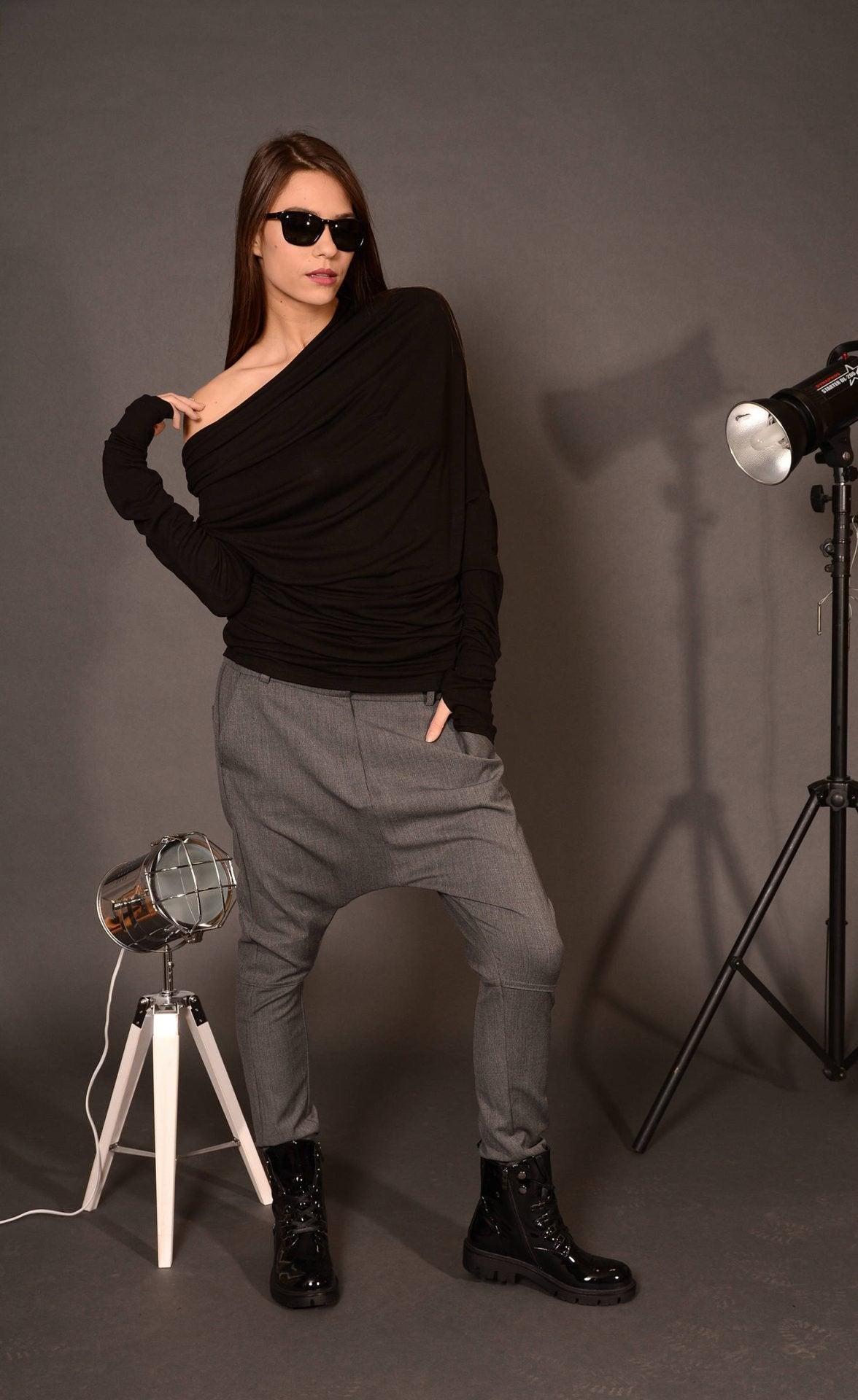 Off Shoulder Winter Wool Blouse Sweater