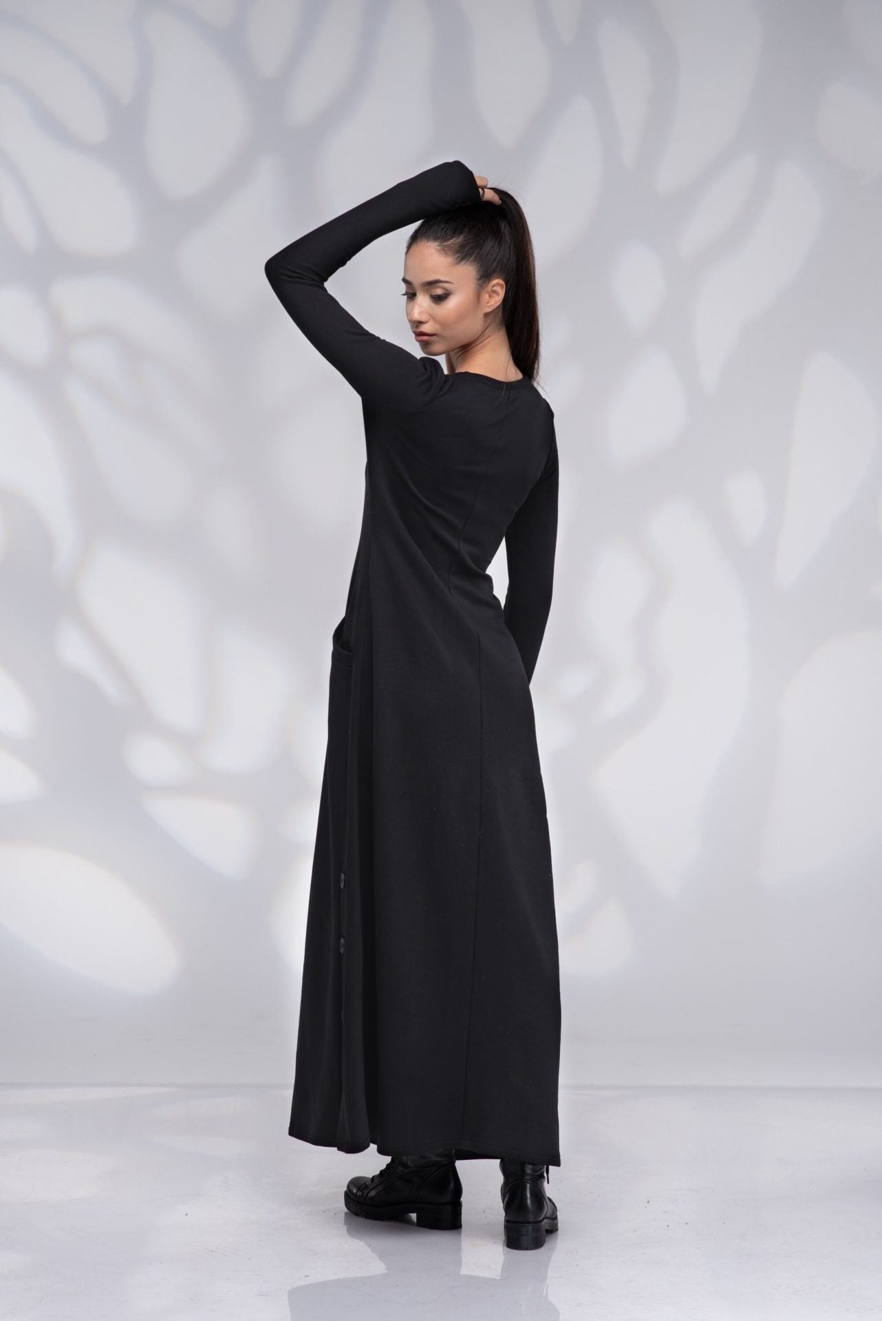 Maxi Winter Plus Size Dress with Pockets