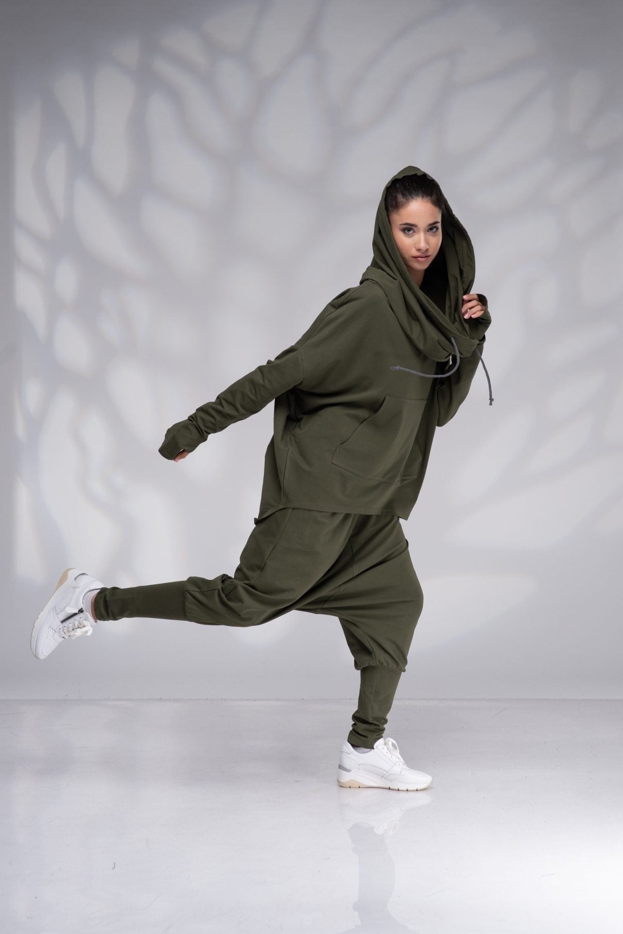 Two Piece Tracksuit Set Hoodie Sweatshirt and Harem Pants