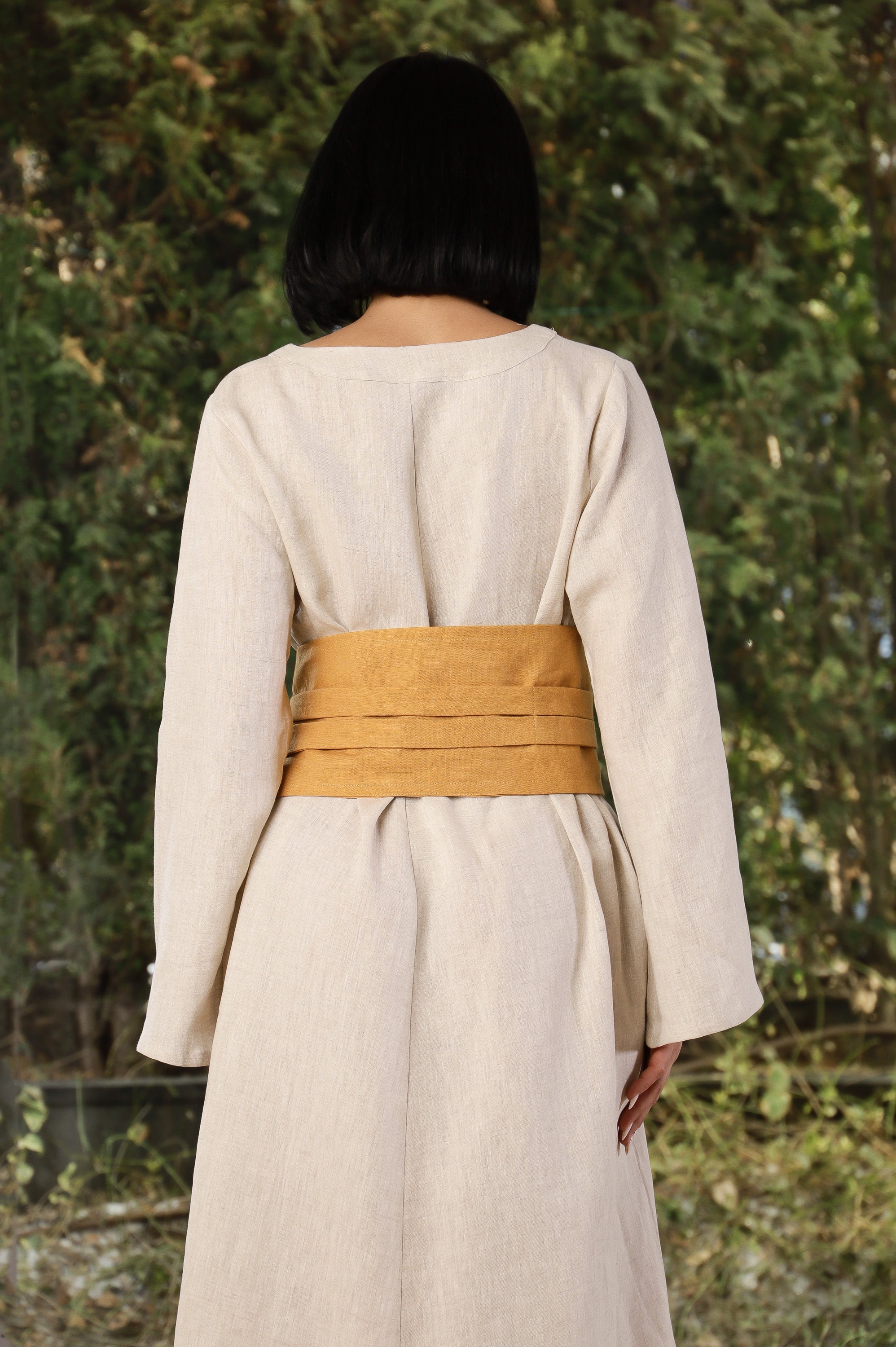 Linen Corset Belt – Adjustable Waist Belt for Dresses