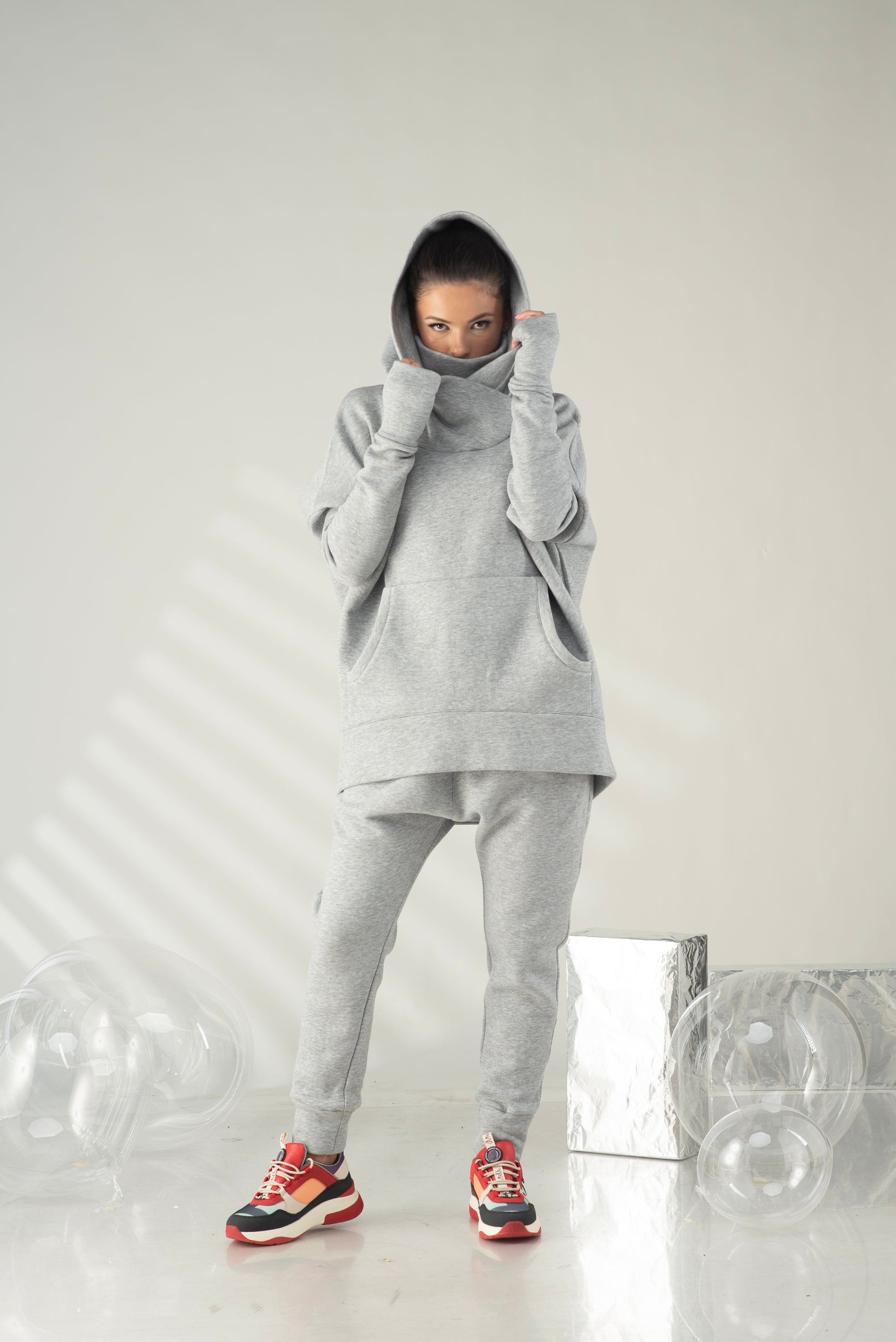 Oversized Hooded Sweatshirt Set – Cozy Statement Loungewear