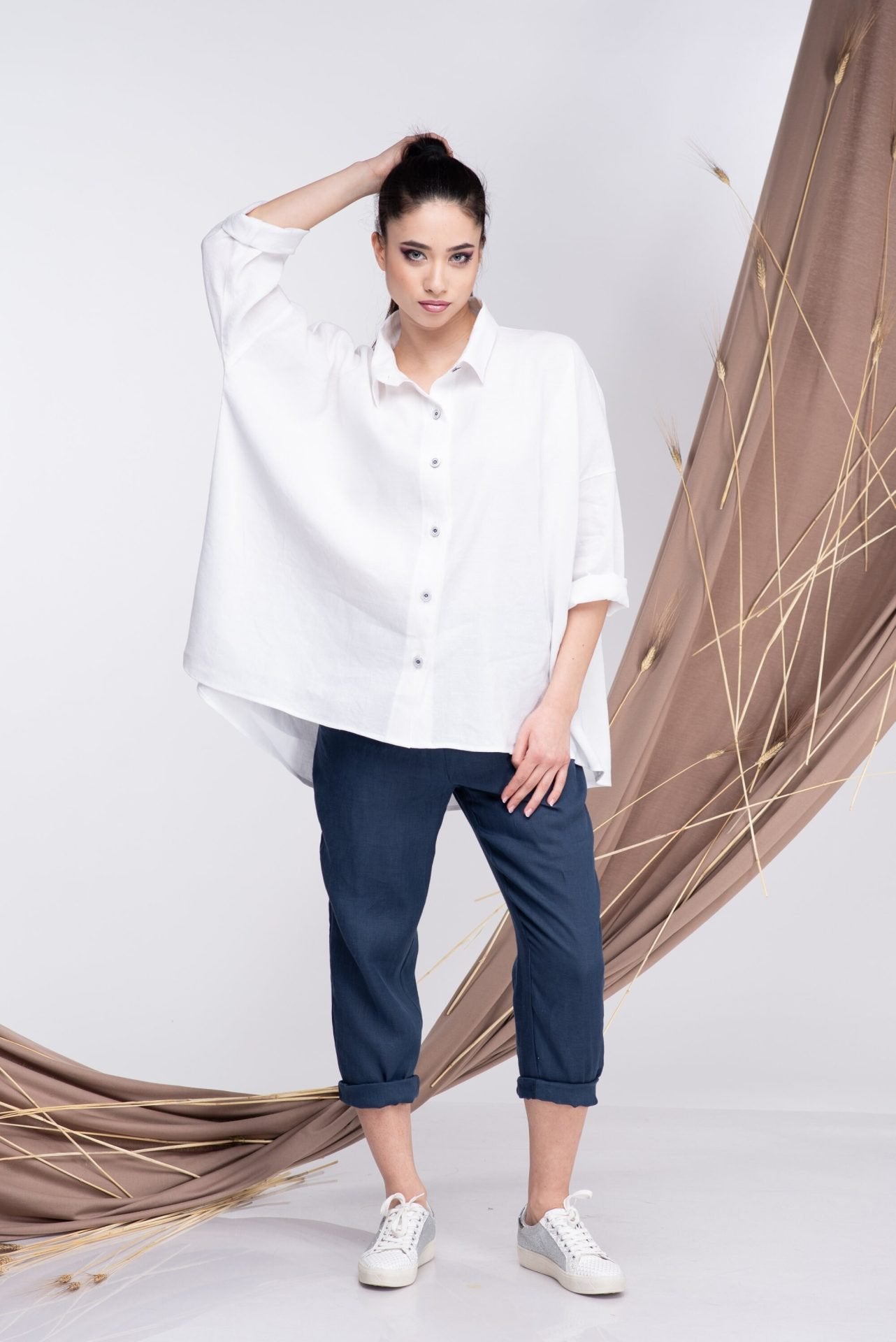 Linen Tapered Pants