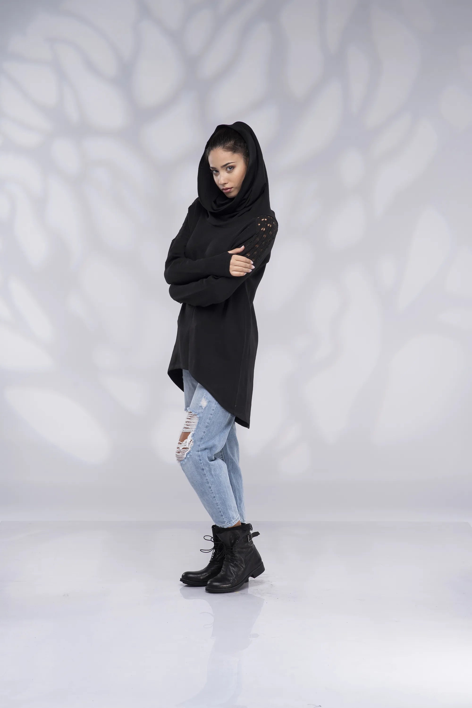 Sweater for Women Long Hooded Dress-Danellys-3.webp