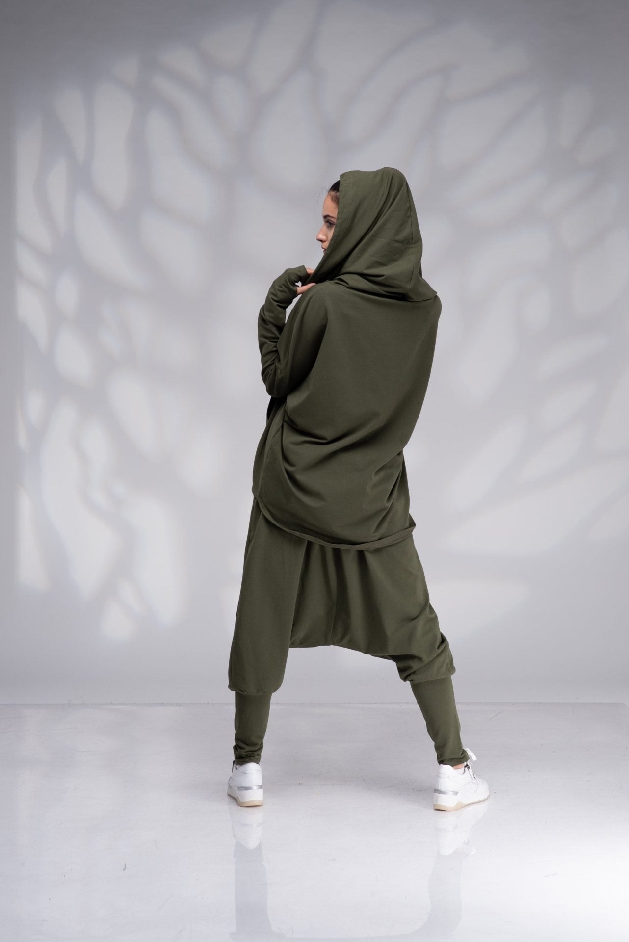 Khaki Harem Low Crotch Pluse Size Sport Baggy Pants