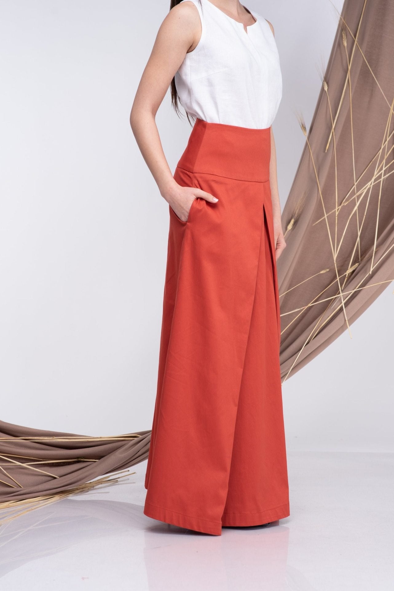 Long Maxi High Waisted Summer Skirt