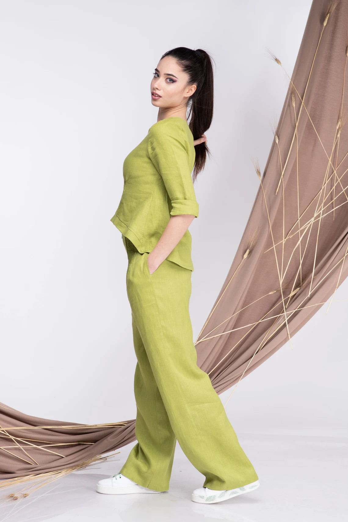 Linen Wide Leg Pants-Danellys-2.webp