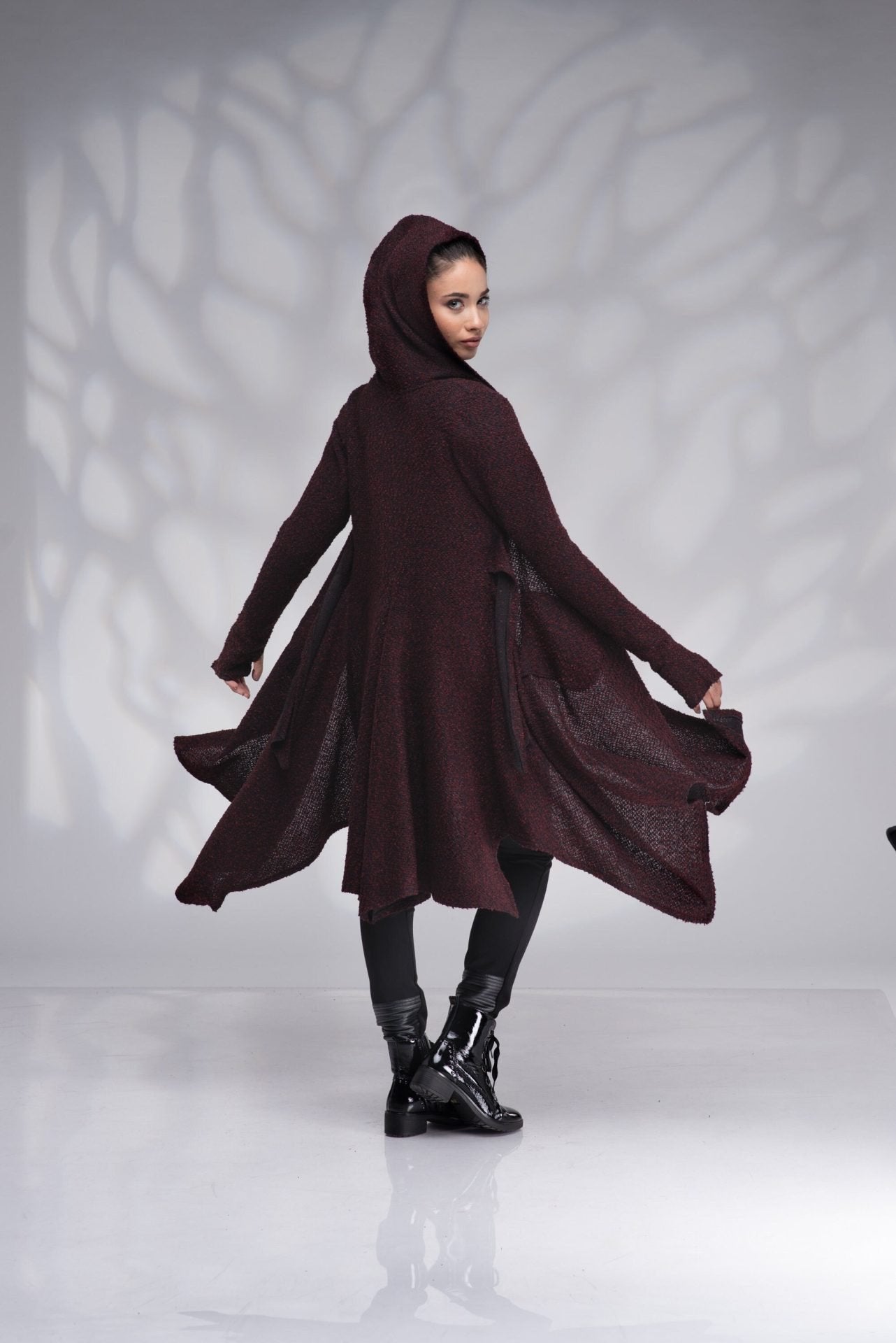 Winter Cardigan with Hood Elven Coat Hooded Cape