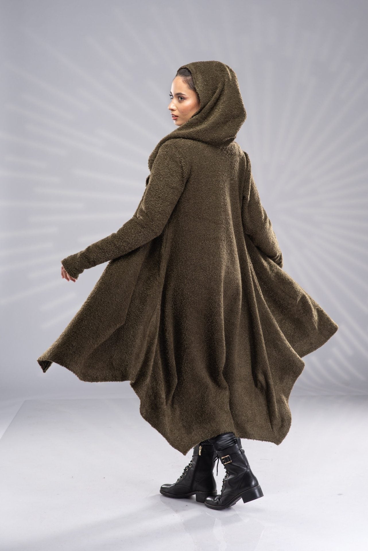 Long Cloak with Hood Maxi Witch Cloak