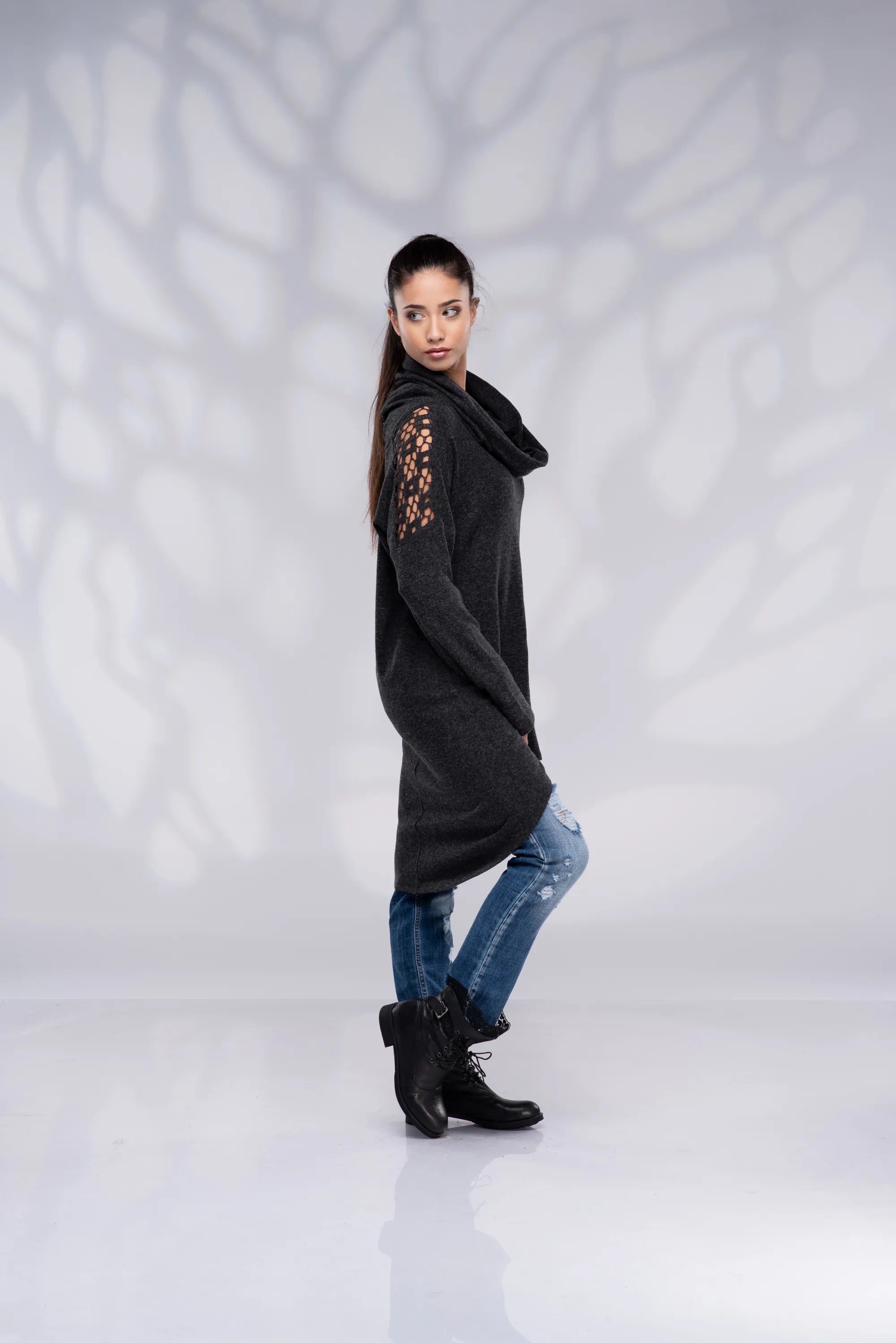 Sweater for Women Long Hooded Dress-Danellys-5.webp