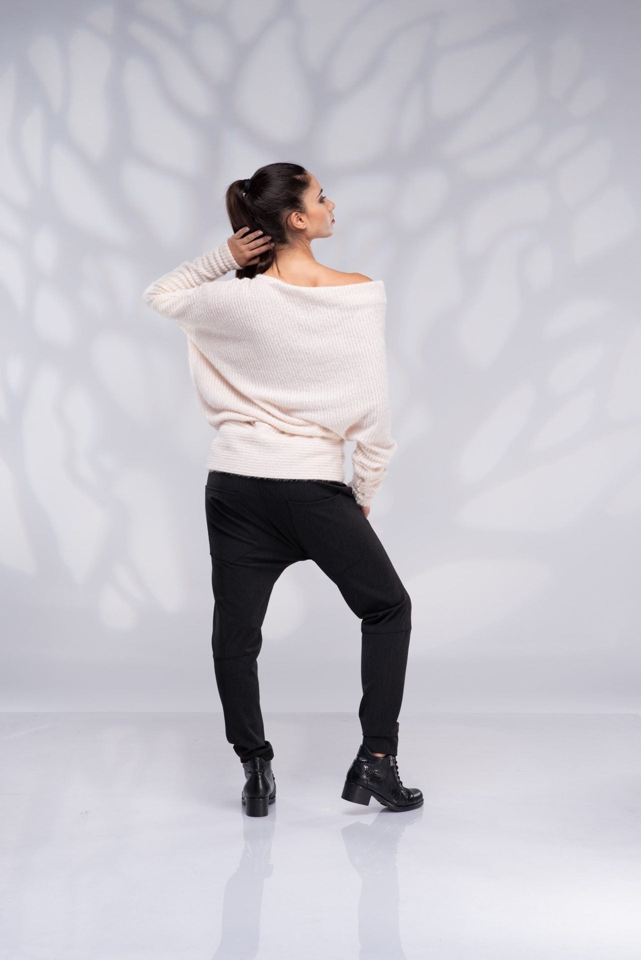 Off Shoulder Camel Sweater