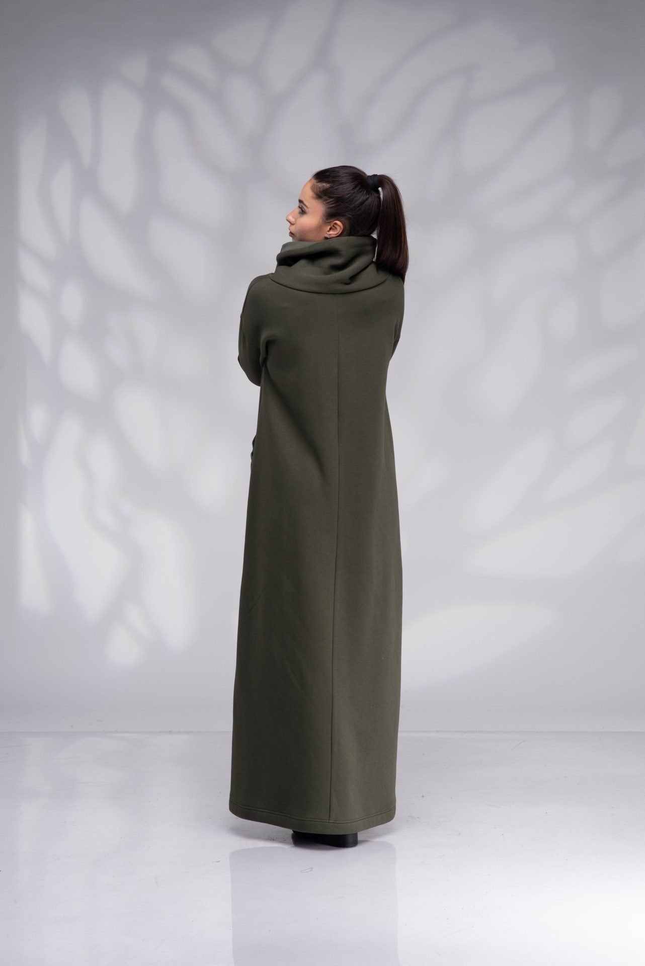 Long Maxi Winter Turtleneck Plus Size Sweatshirt Dress