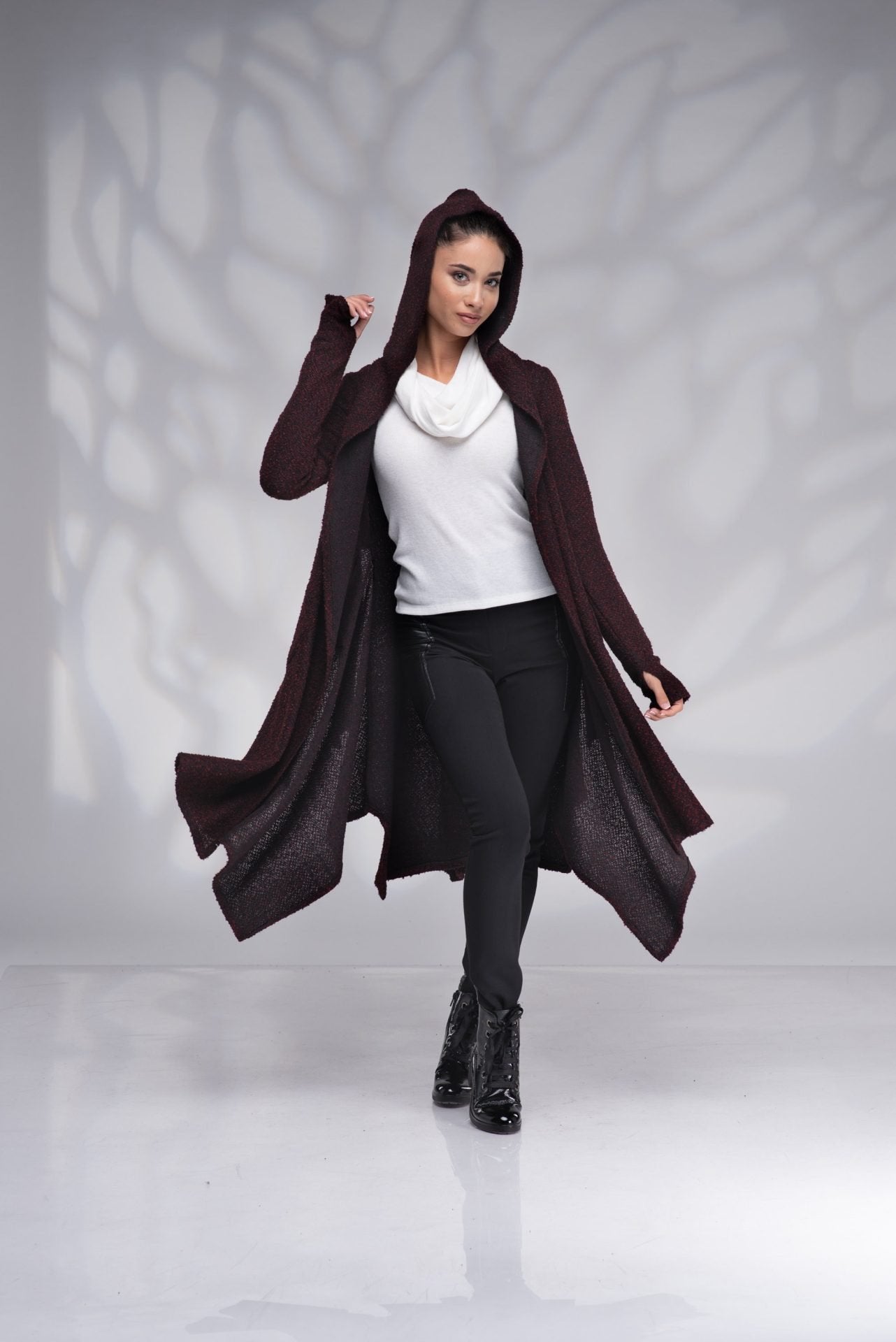 Winter Cardigan with Hood Elven Coat Hooded Cape