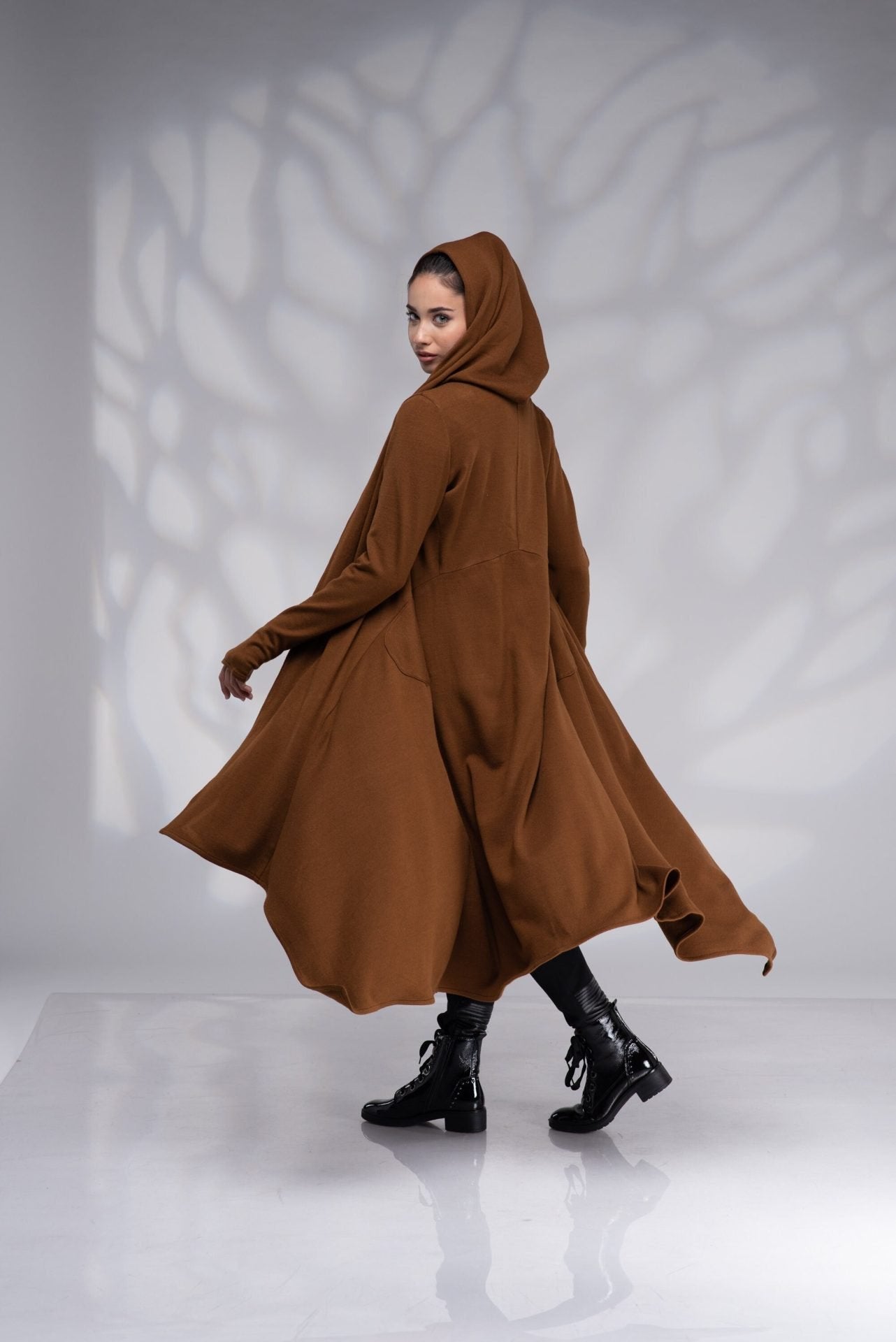 Long Hooded Cardigan Cloak Maxi Gothic Jacket