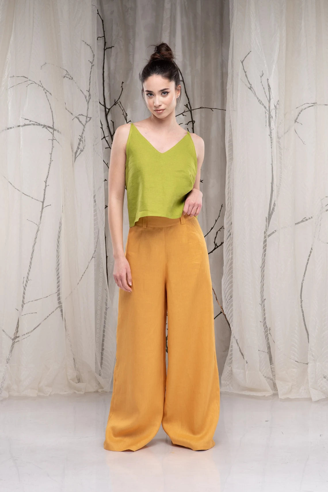 Linen Wide Leg Loose Palazzo Summer Pants-Danellys-5.webp