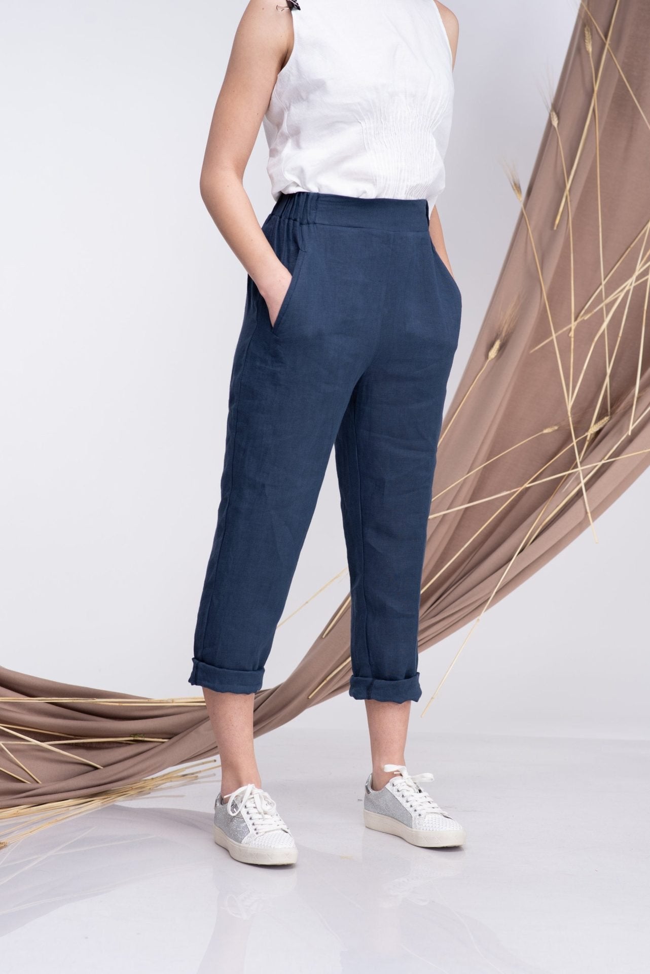 Linen Tapered Pants