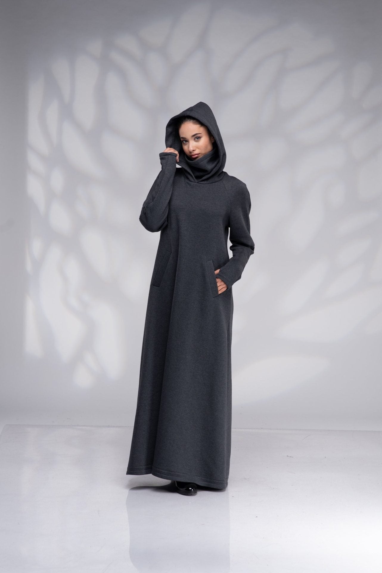 Long Maxi Winter Turtleneck Sweatshirt Dress