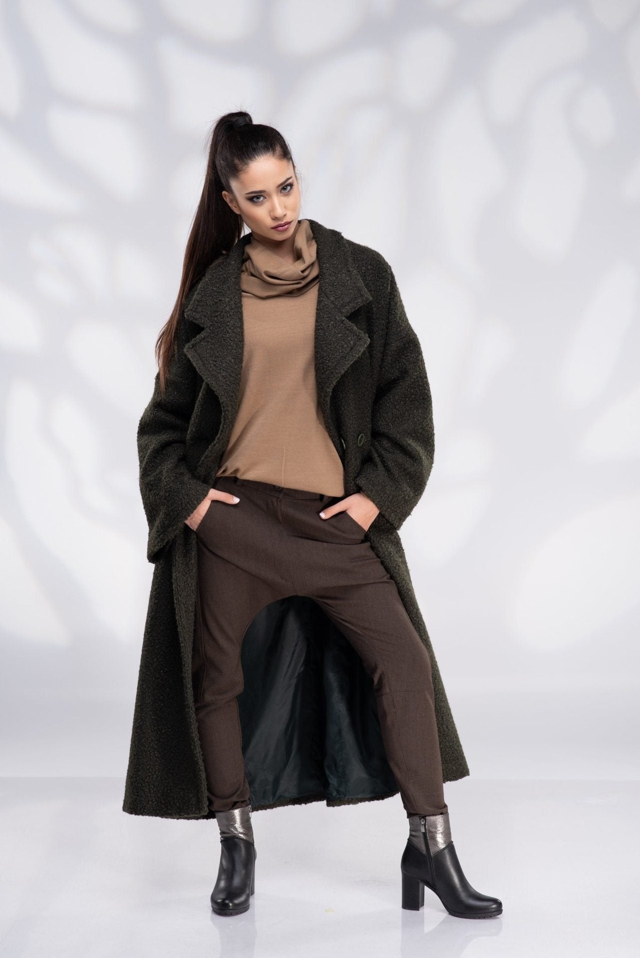 Oversized Wool Plus Size Coat