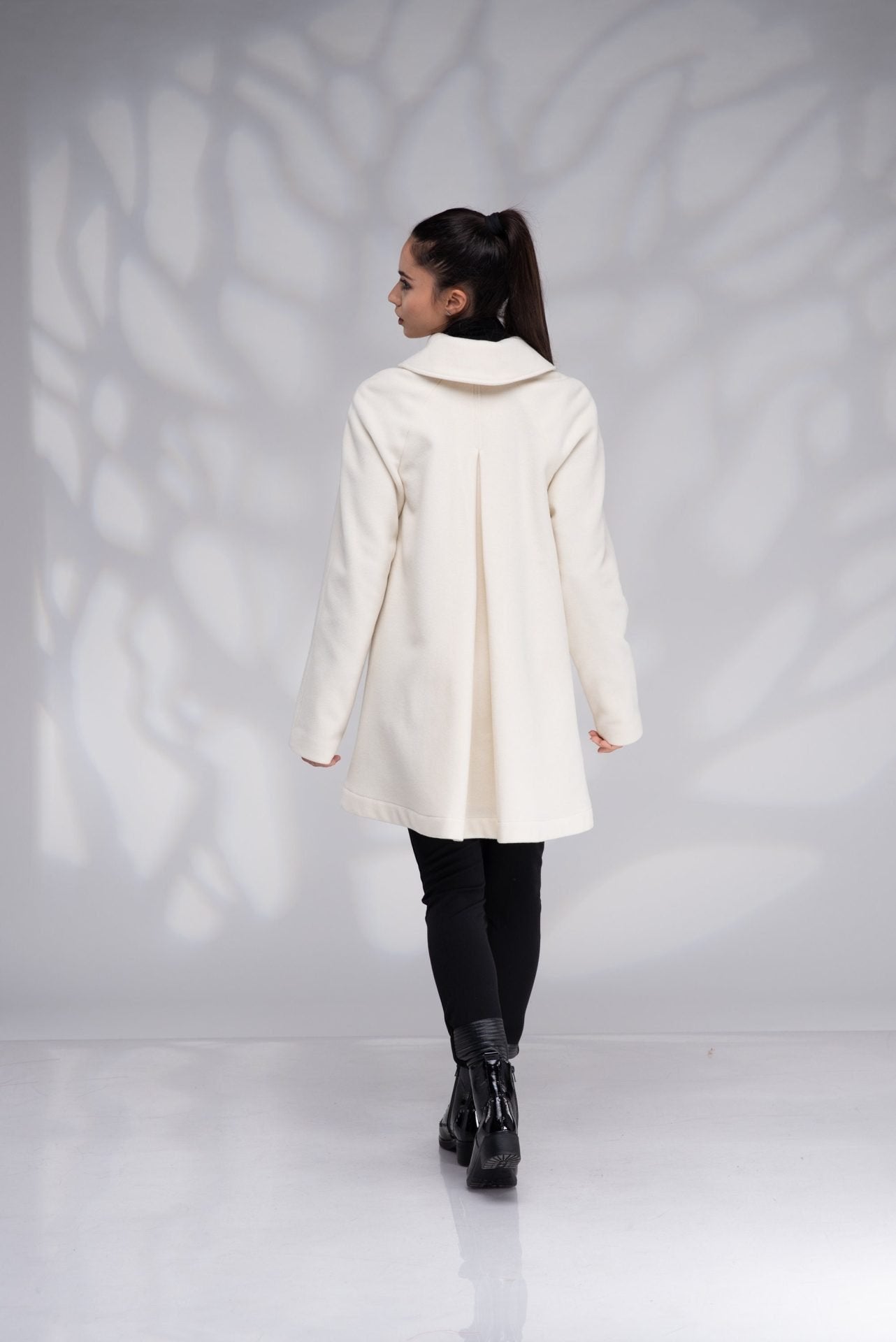 Wool Swing Plus Size Short Coat