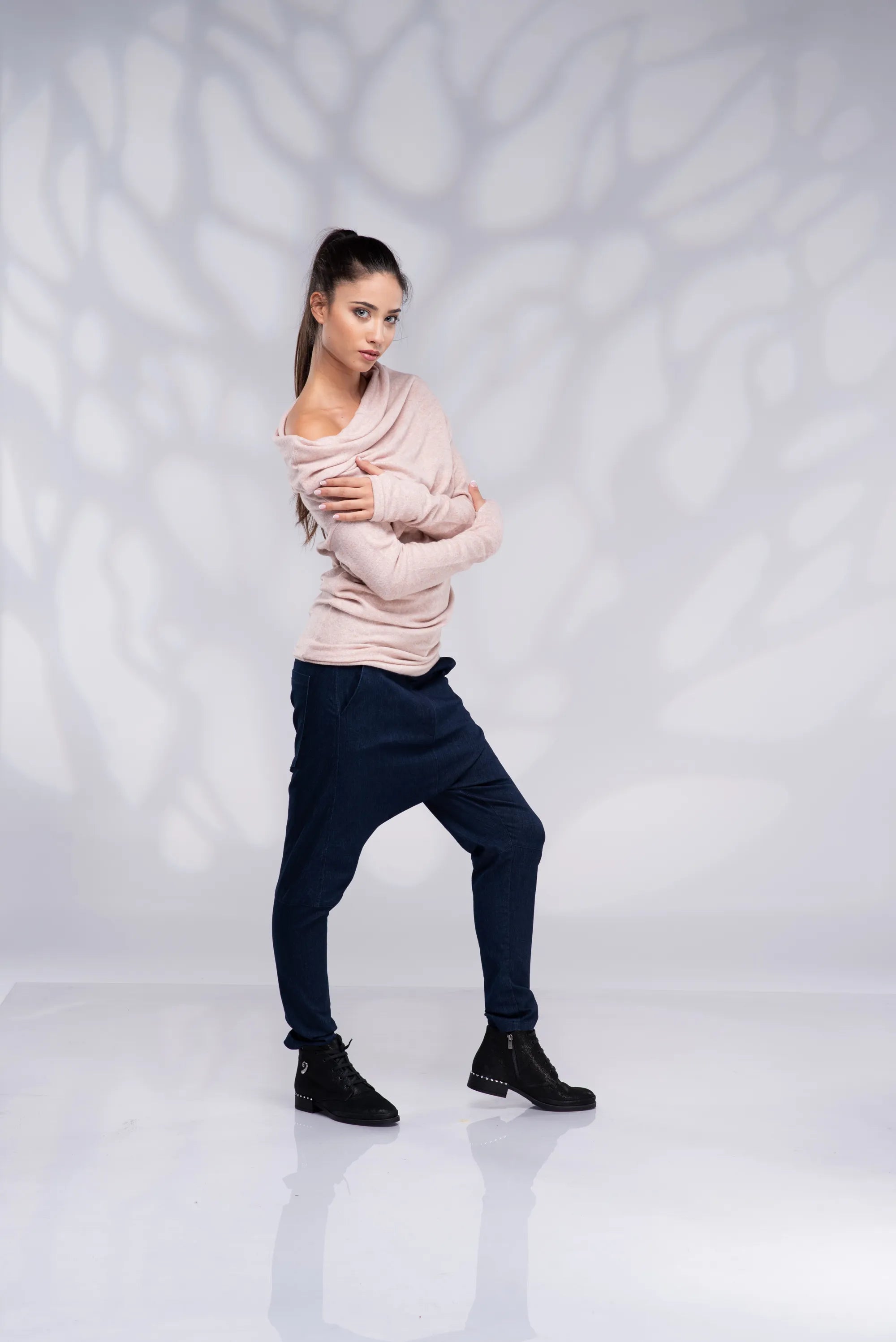Off Shoulder Pearl Pink Sweater-Danellys-2.webp