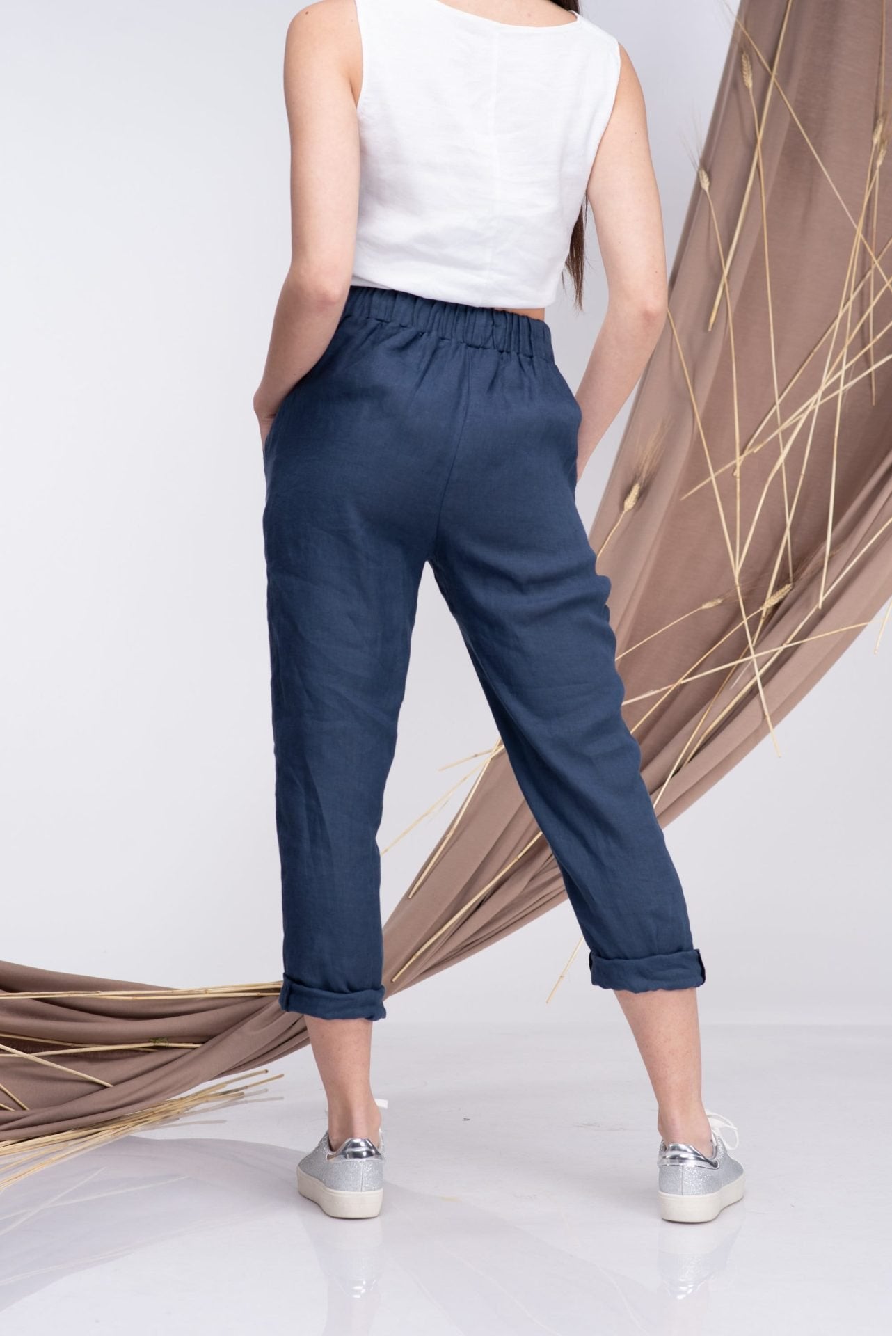 Linen Tapered Pants