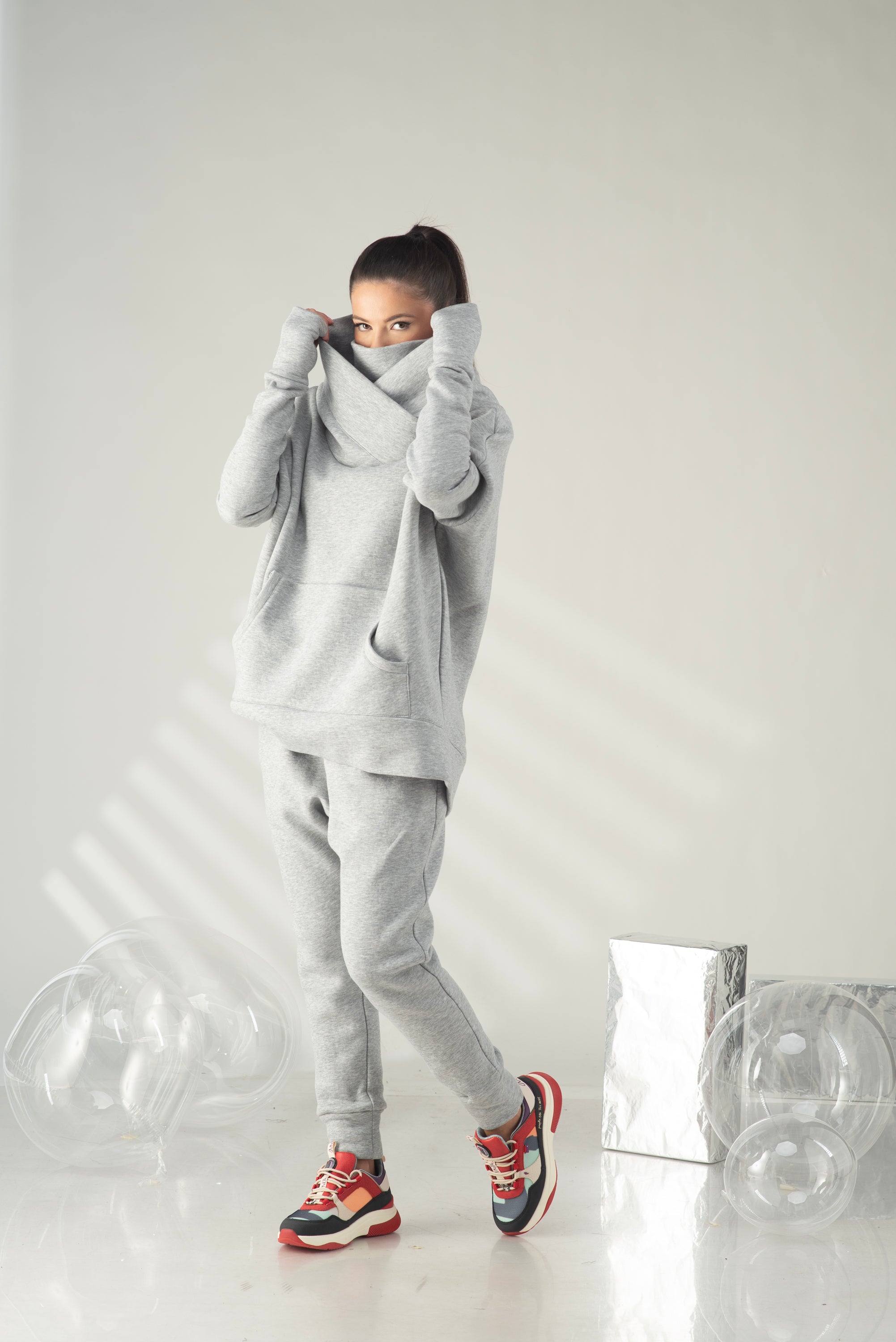 Oversized Hooded Sweatshirt Set – Cozy Statement Loungewear
