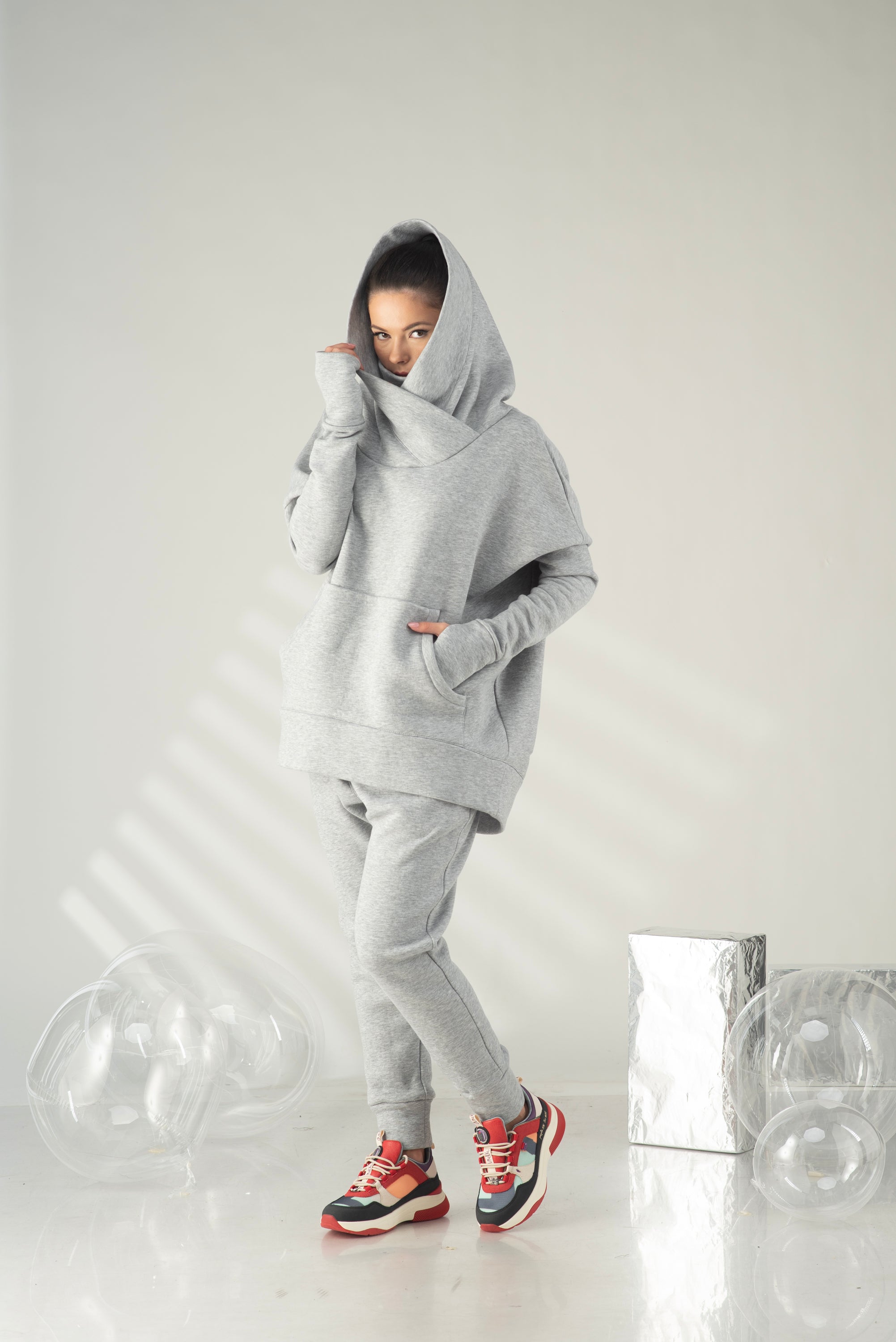Oversized Hooded Sweatshirt Set – Cozy Statement Loungewear