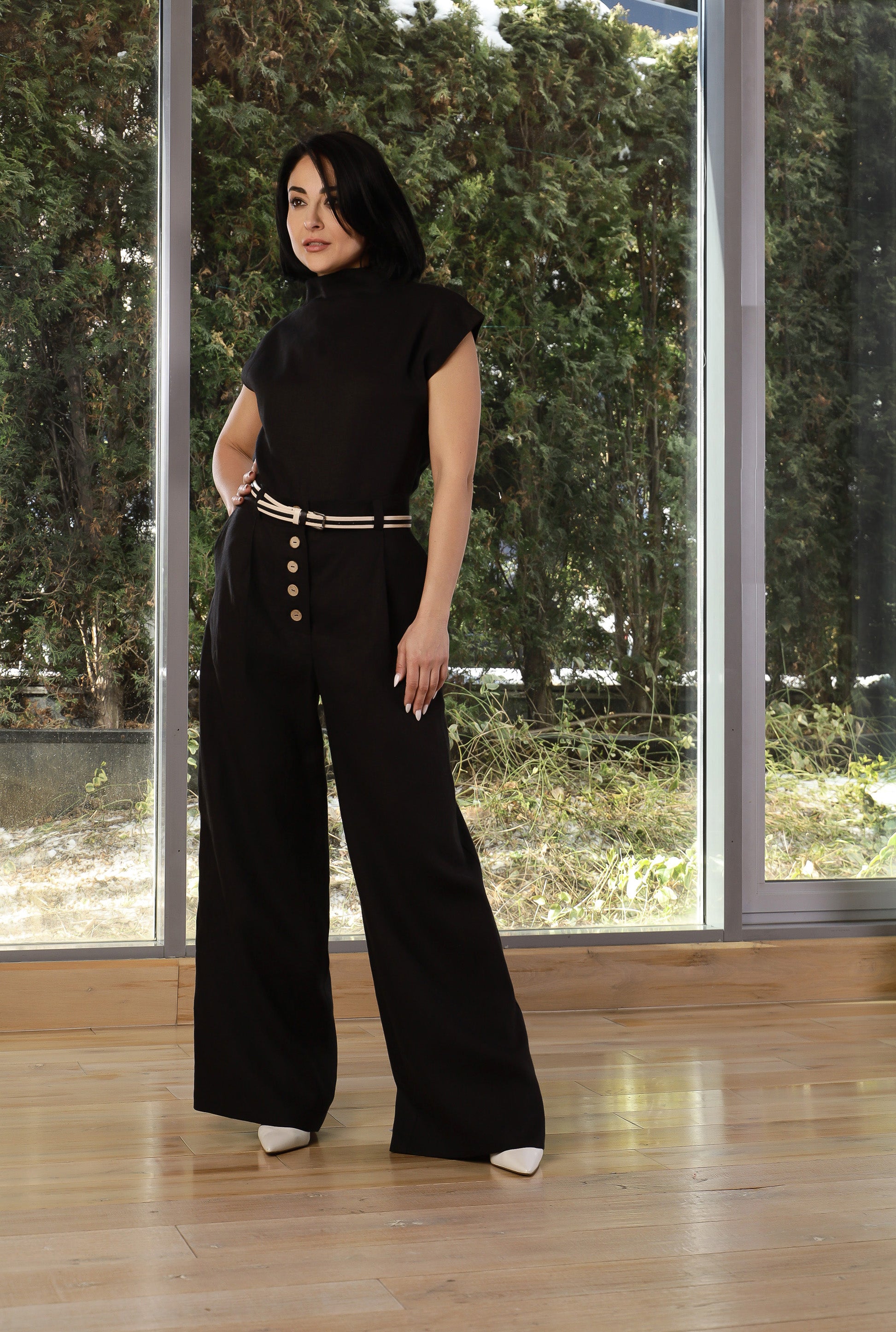 Wide Leg Linen Pants – High Waisted Linen Trousers for Women